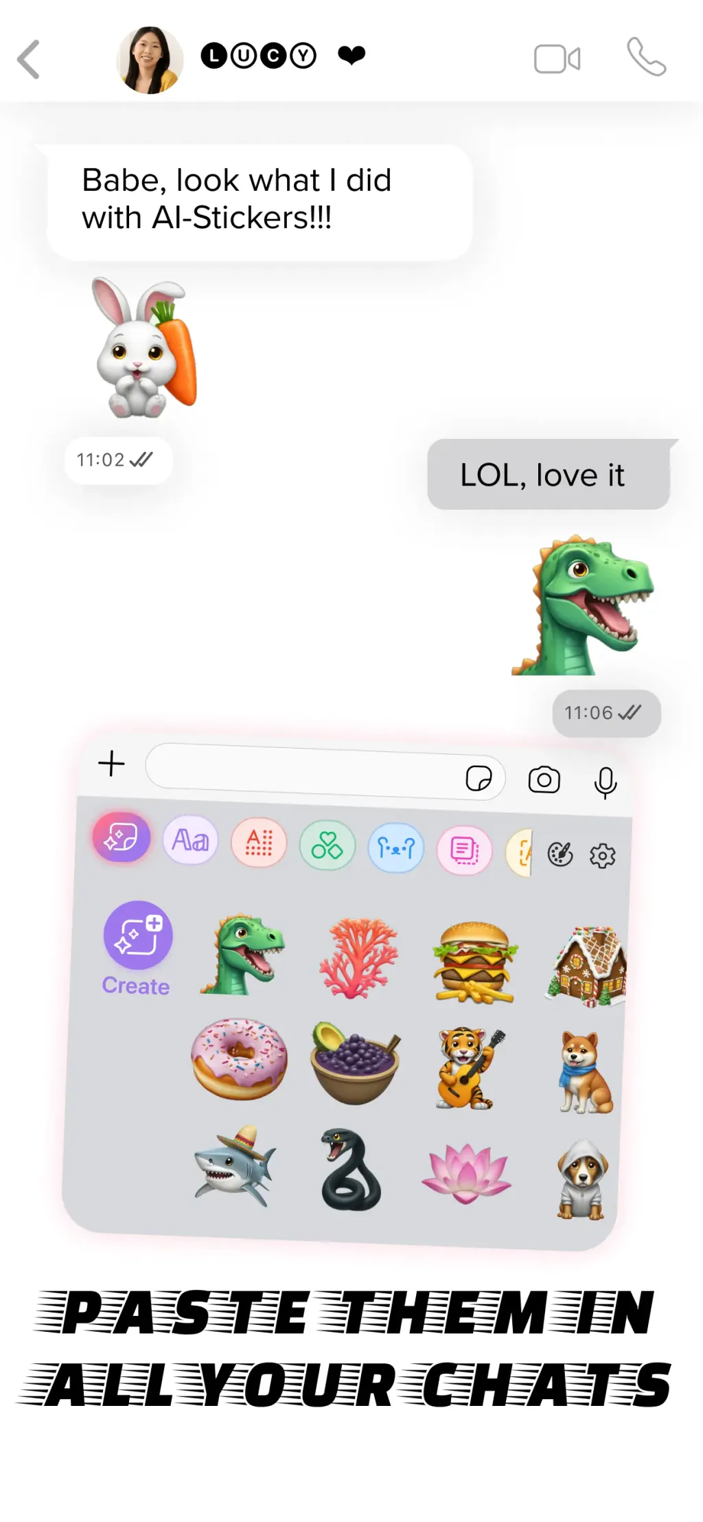 Fonts - AI Stickers App Store screenshot 3