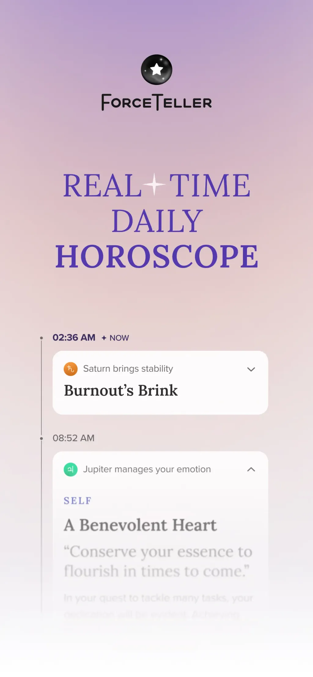 FORCETELLER - Astra Horoscope App Store screenshot 1
