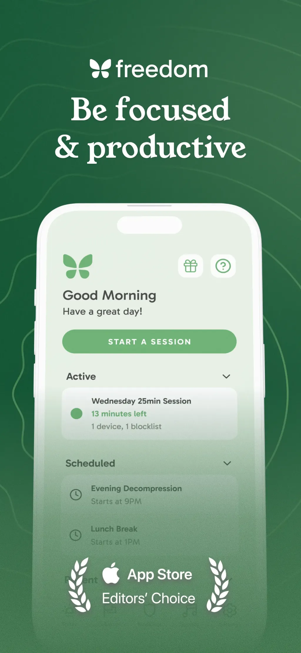 Freedom: Screen Time Control App Store screenshot 1