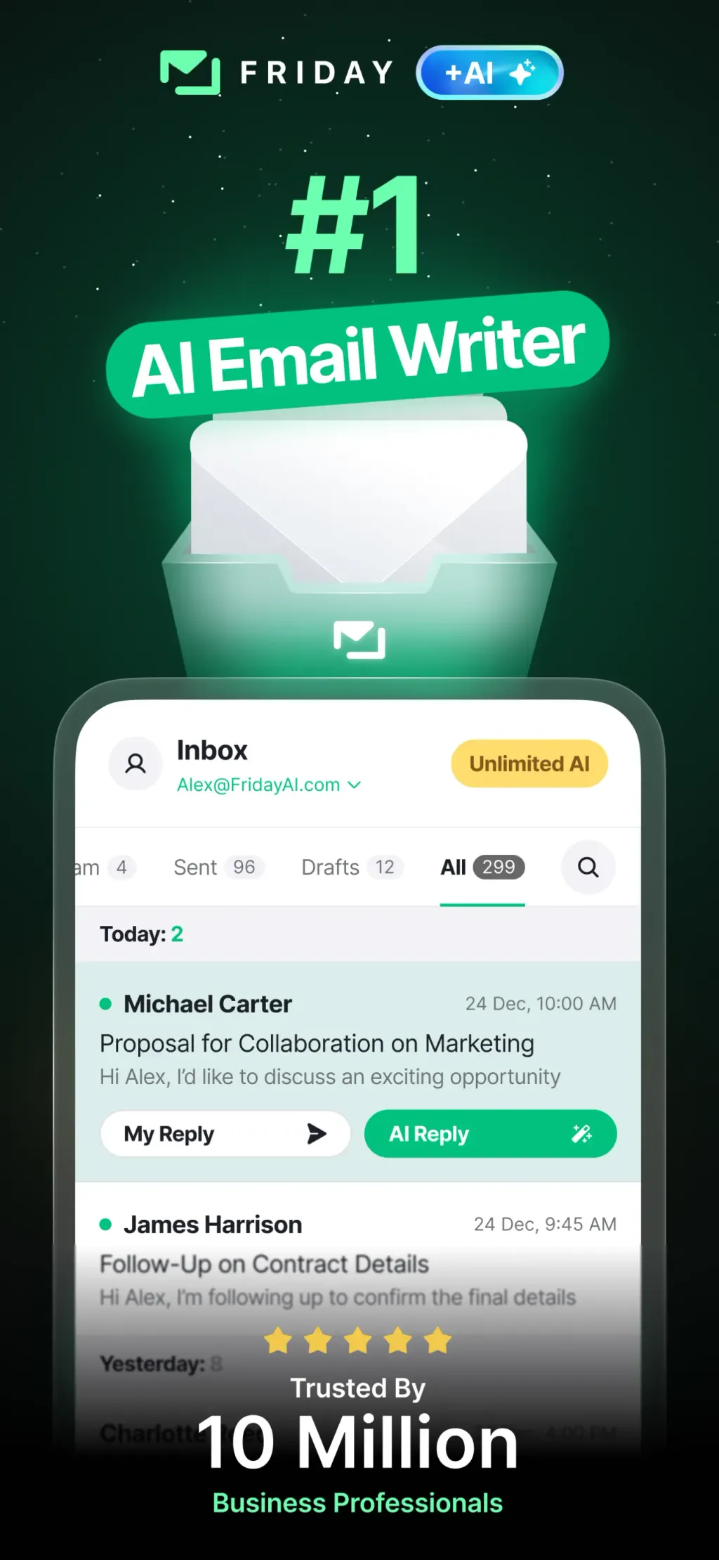 Friday AI Email Writer App Store screenshot 1