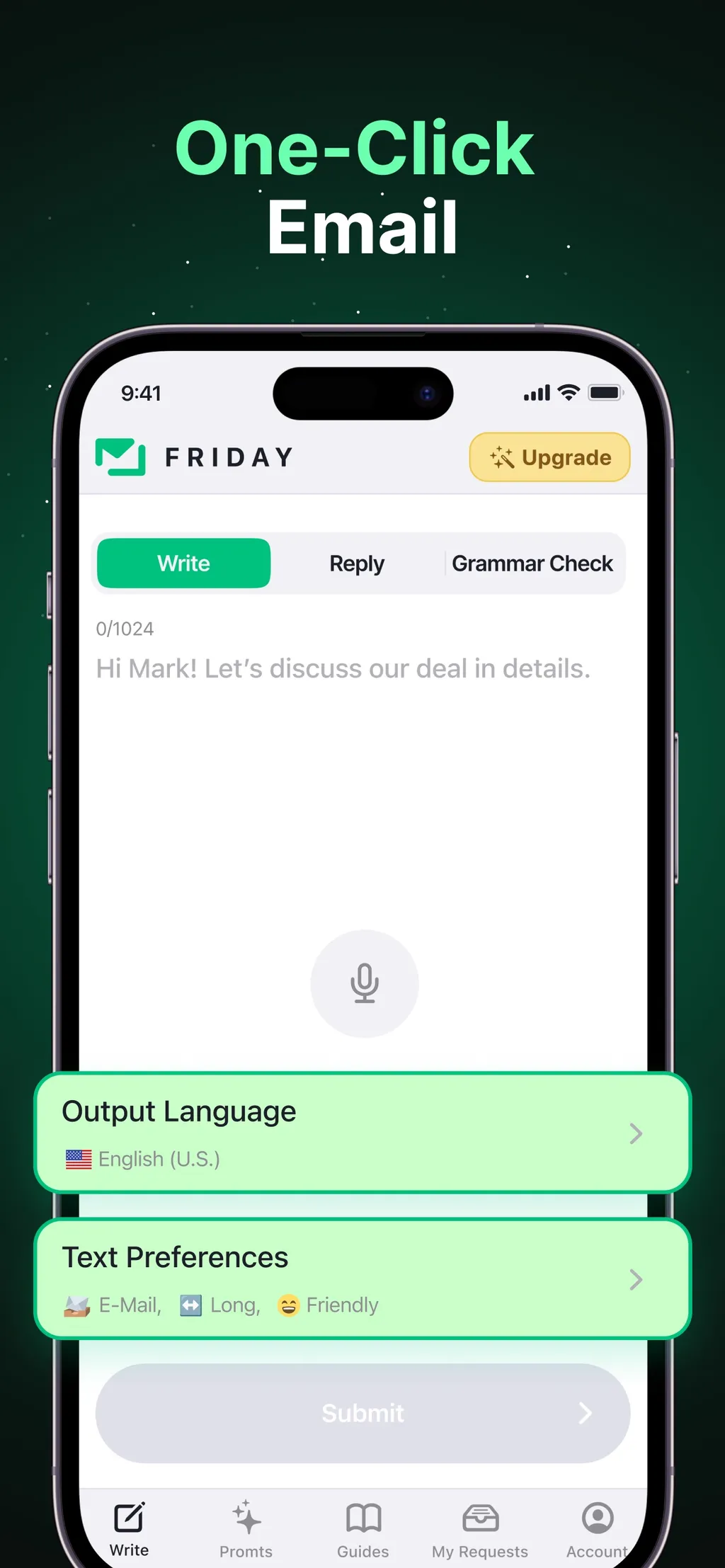 Friday AI Email Writer App Store screenshot 2