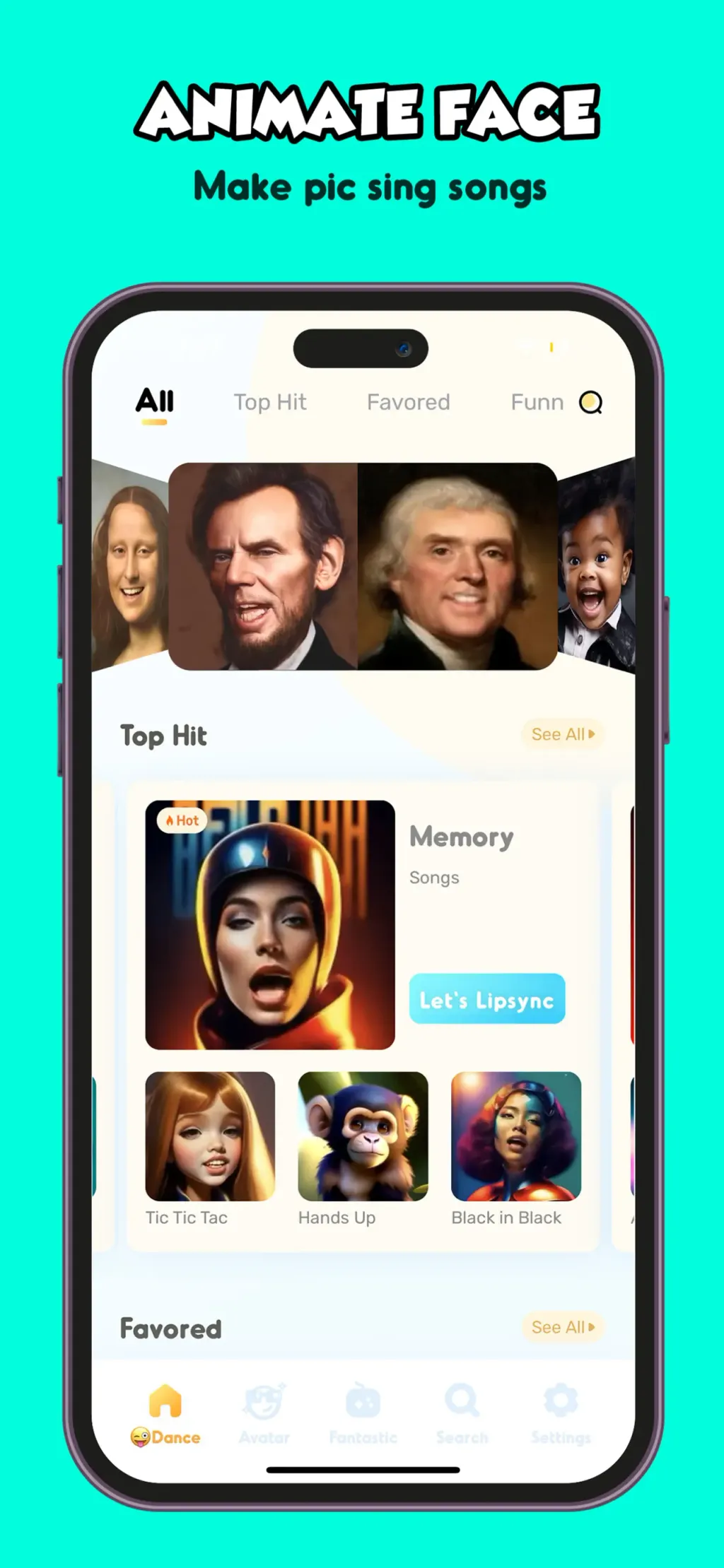 FunMe: AI Face Photo Animator App Store screenshot 1