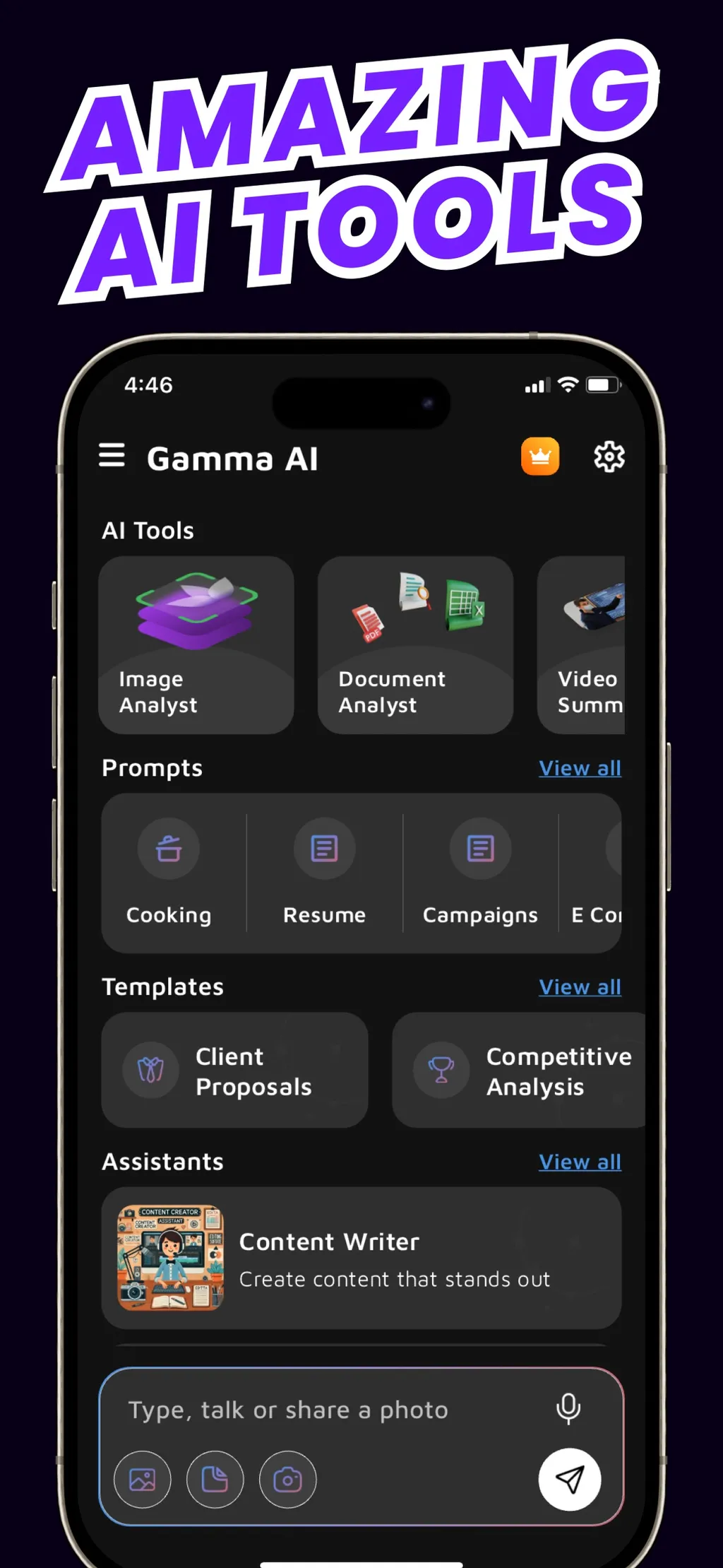 Gamma AI -Ask AI Chat Anything App Store screenshot 1