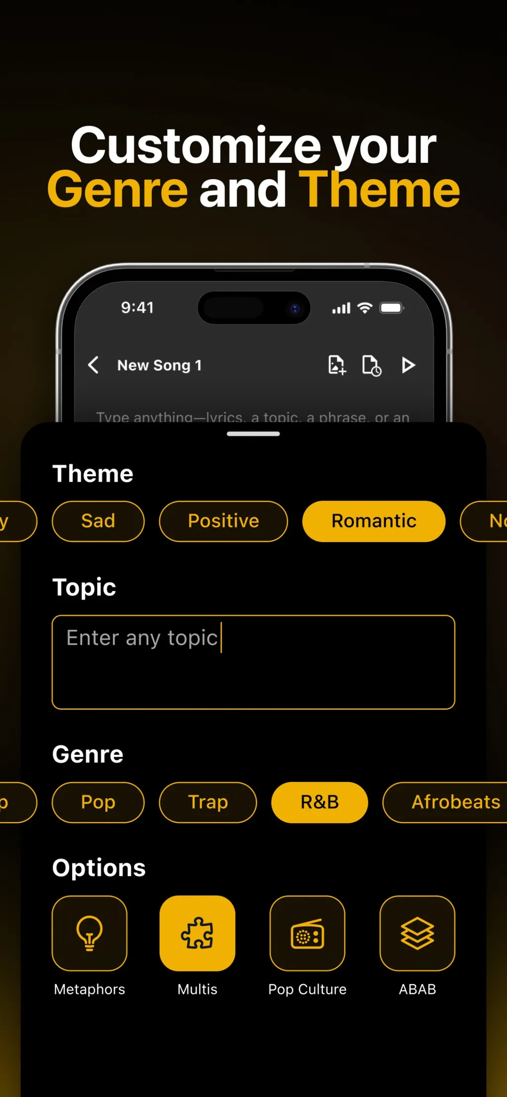 GhostWriter AI Lyrics App Store screenshot 3