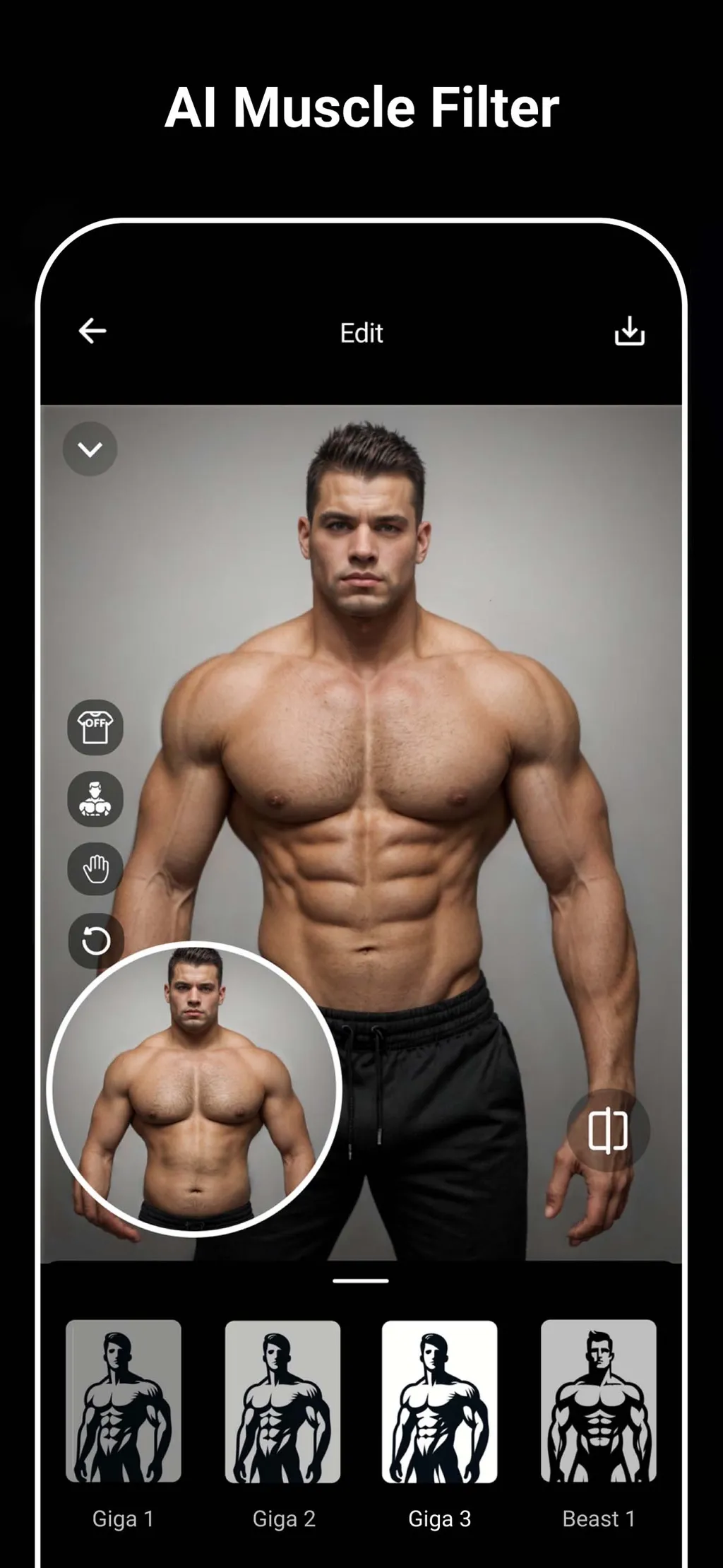 GigaBody: AI Muscle filter App Store screenshot 1