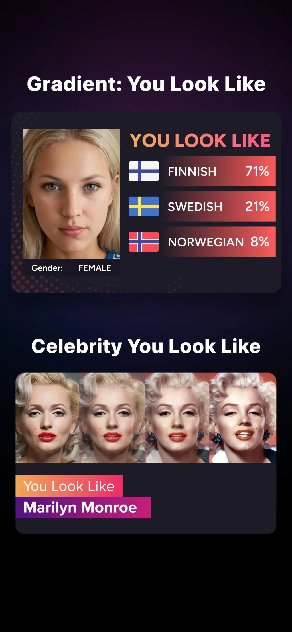 Gradient: You Look Like App Store screenshot 1
