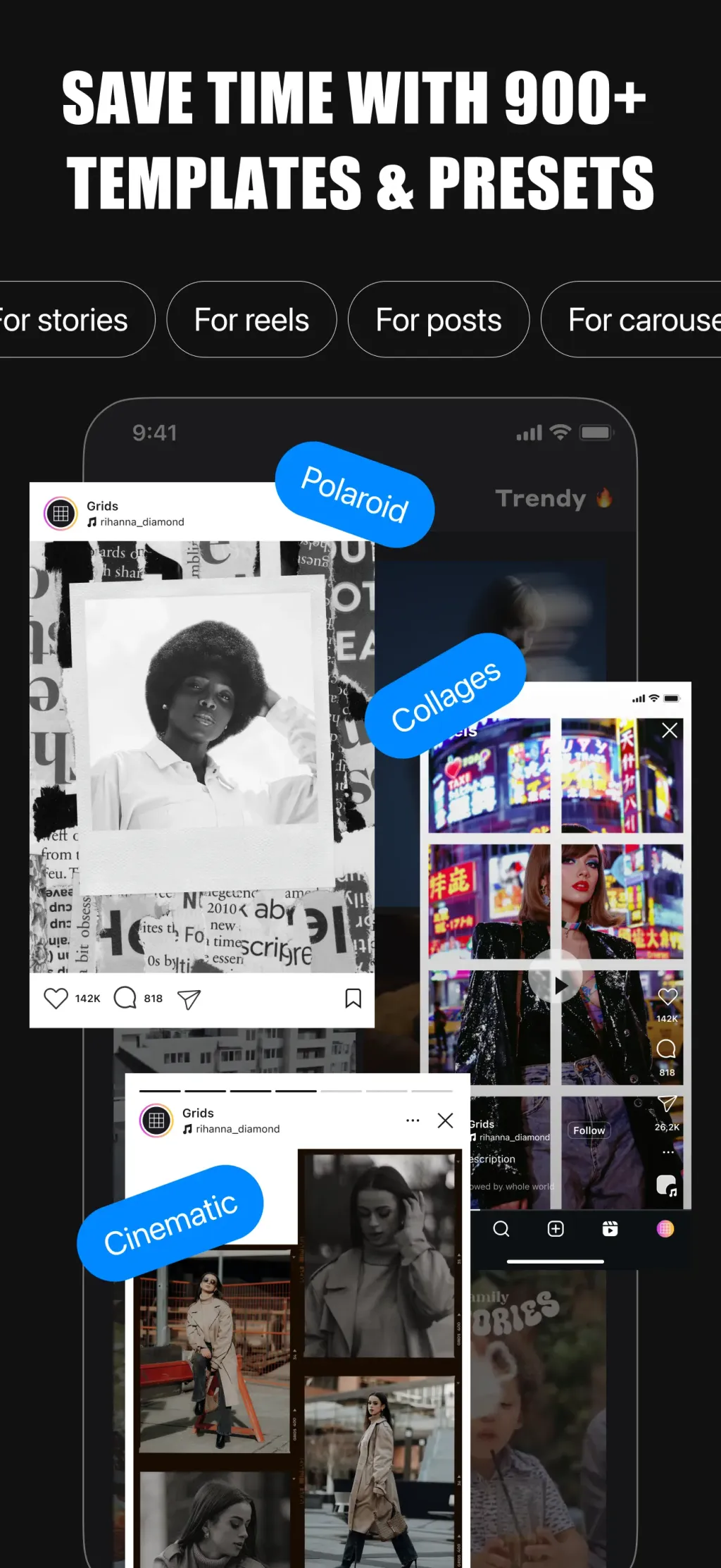 GRIDS Post maker for Instagram App Store screenshot 2