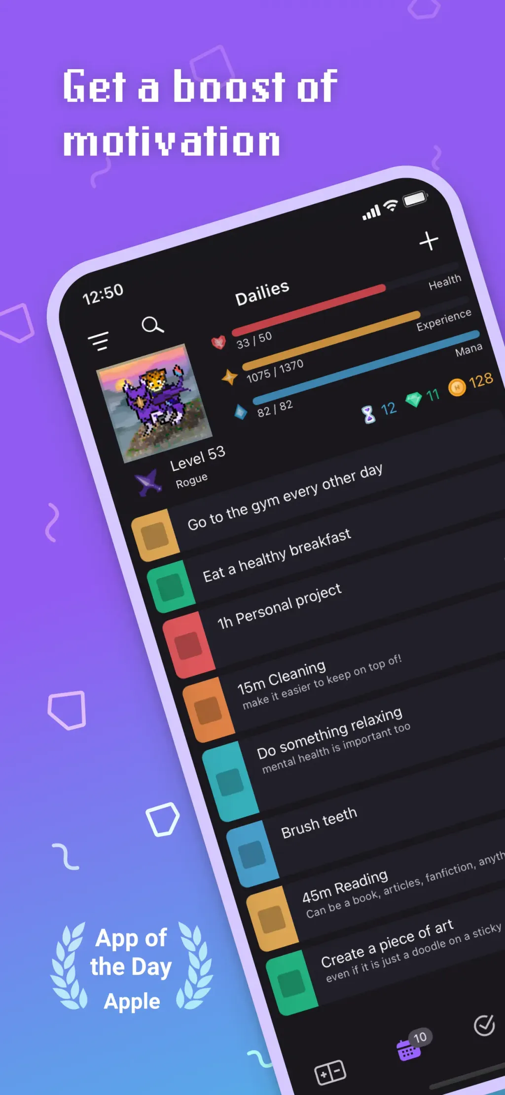 Habitica: Gamified Taskmanager App Store screenshot 1