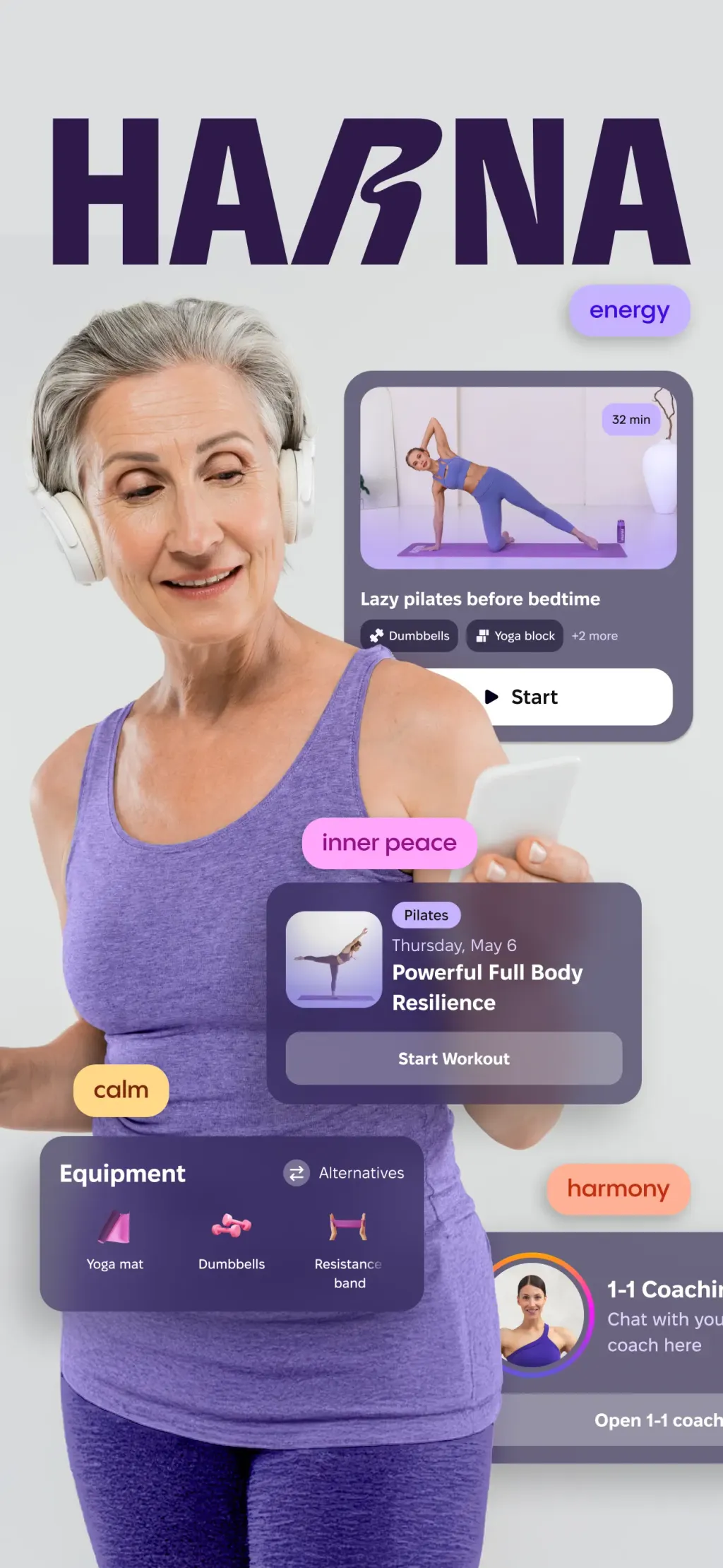 HARNA: Workout & Fitness App Store screenshot 1