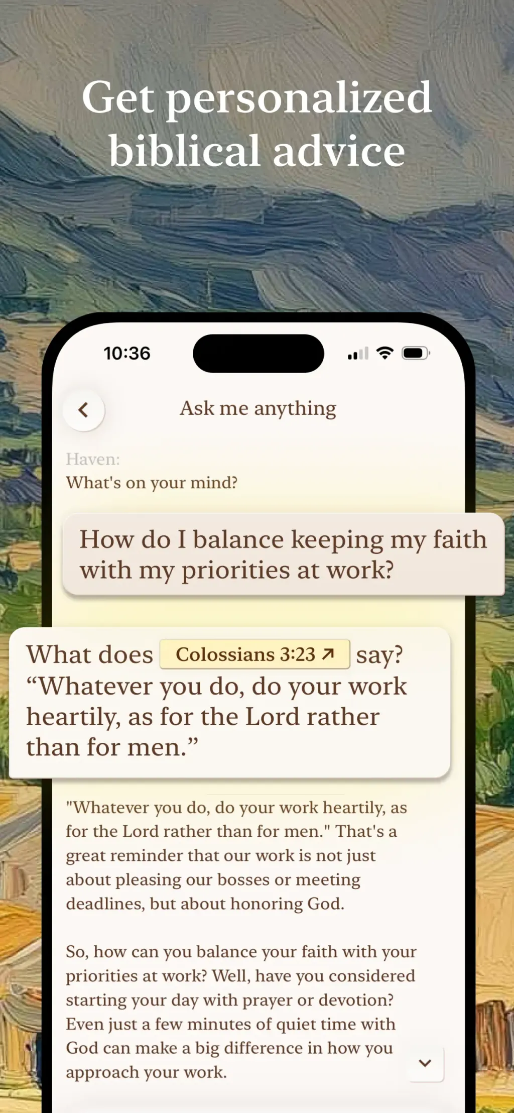 Haven - Bible Chat screenshot 1