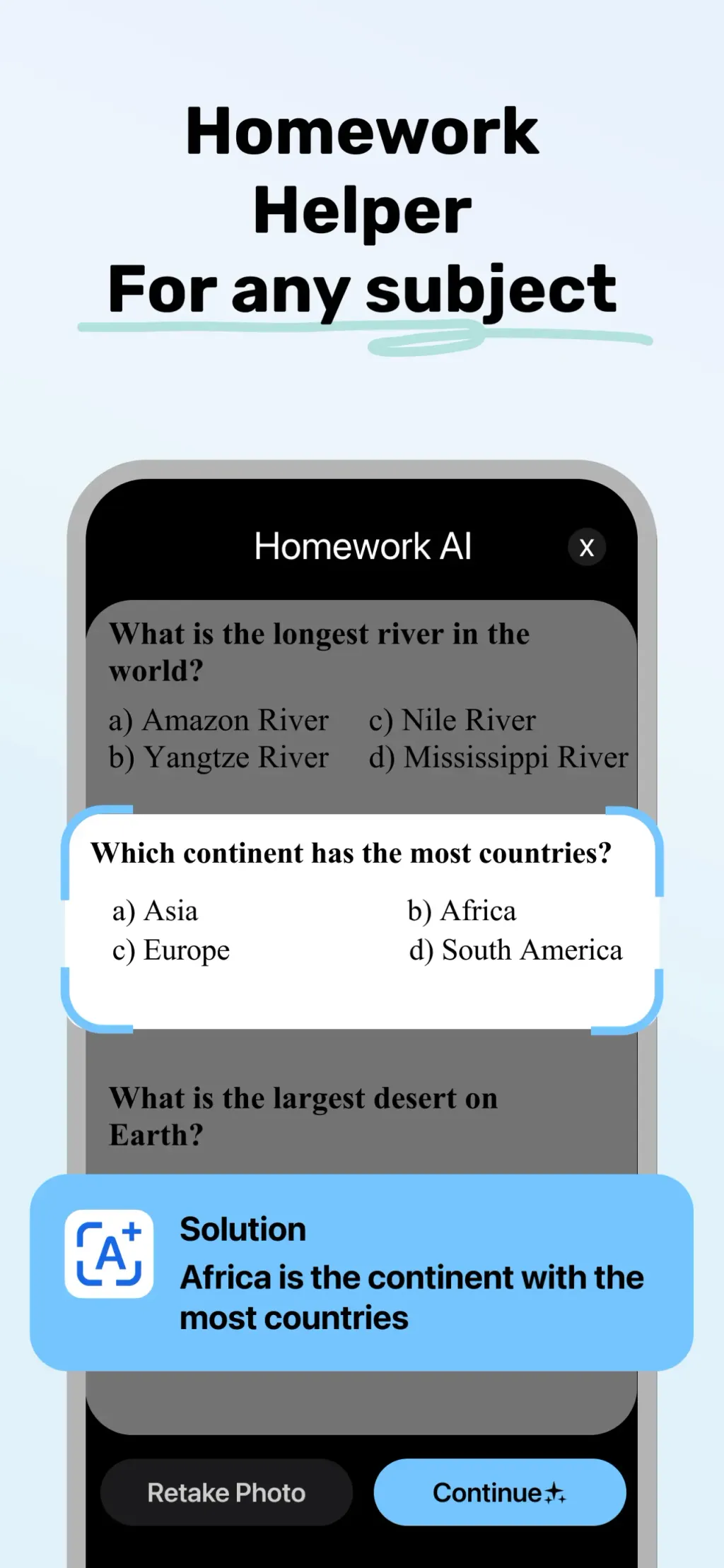 Homework AI - Math & Essay App screenshot 1