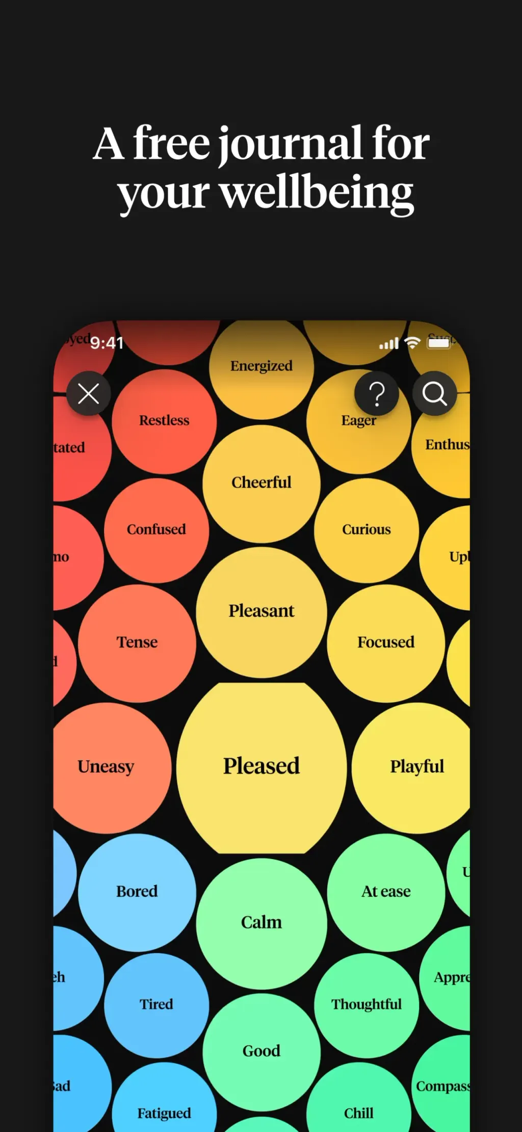 How We Feel App Store screenshot 1