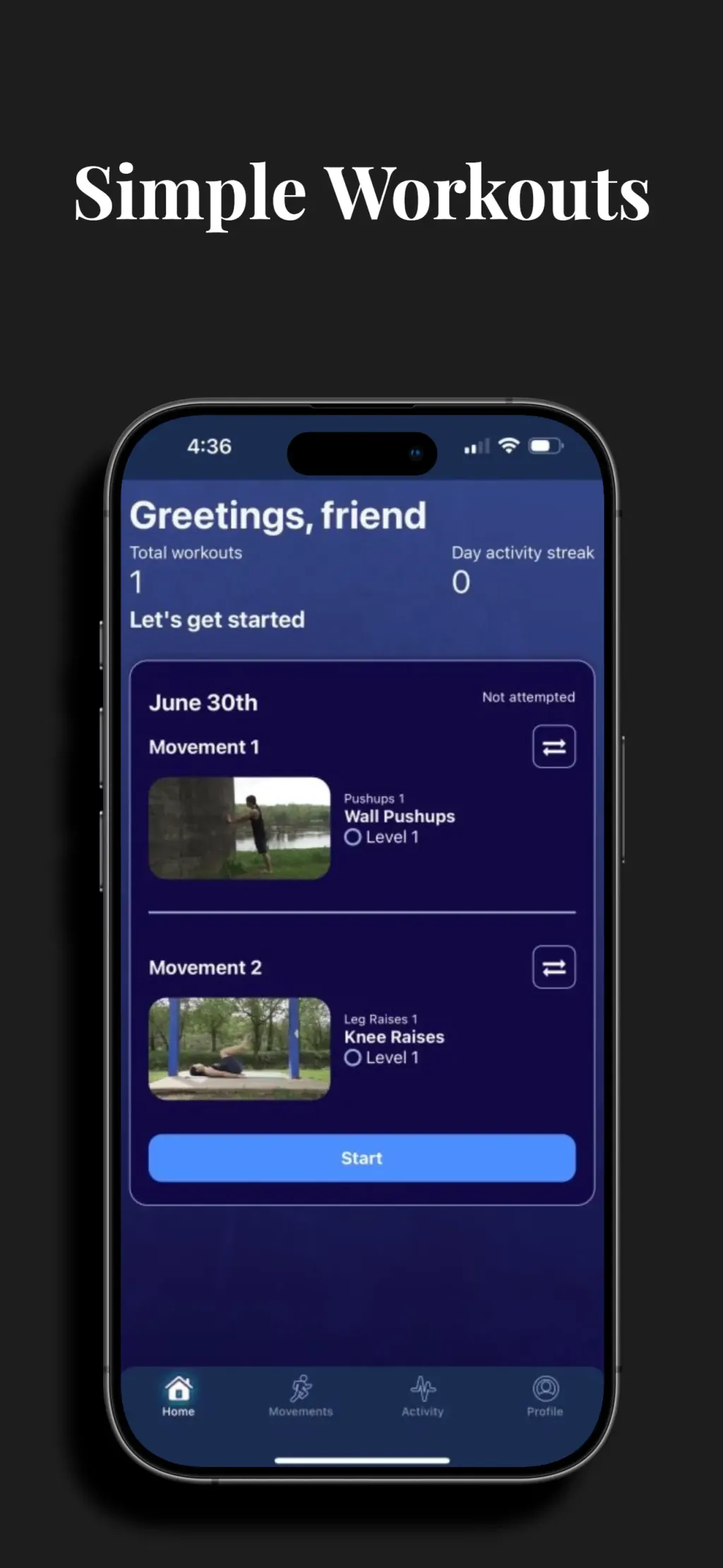 Hybrid Calisthenics App Store screenshot 2