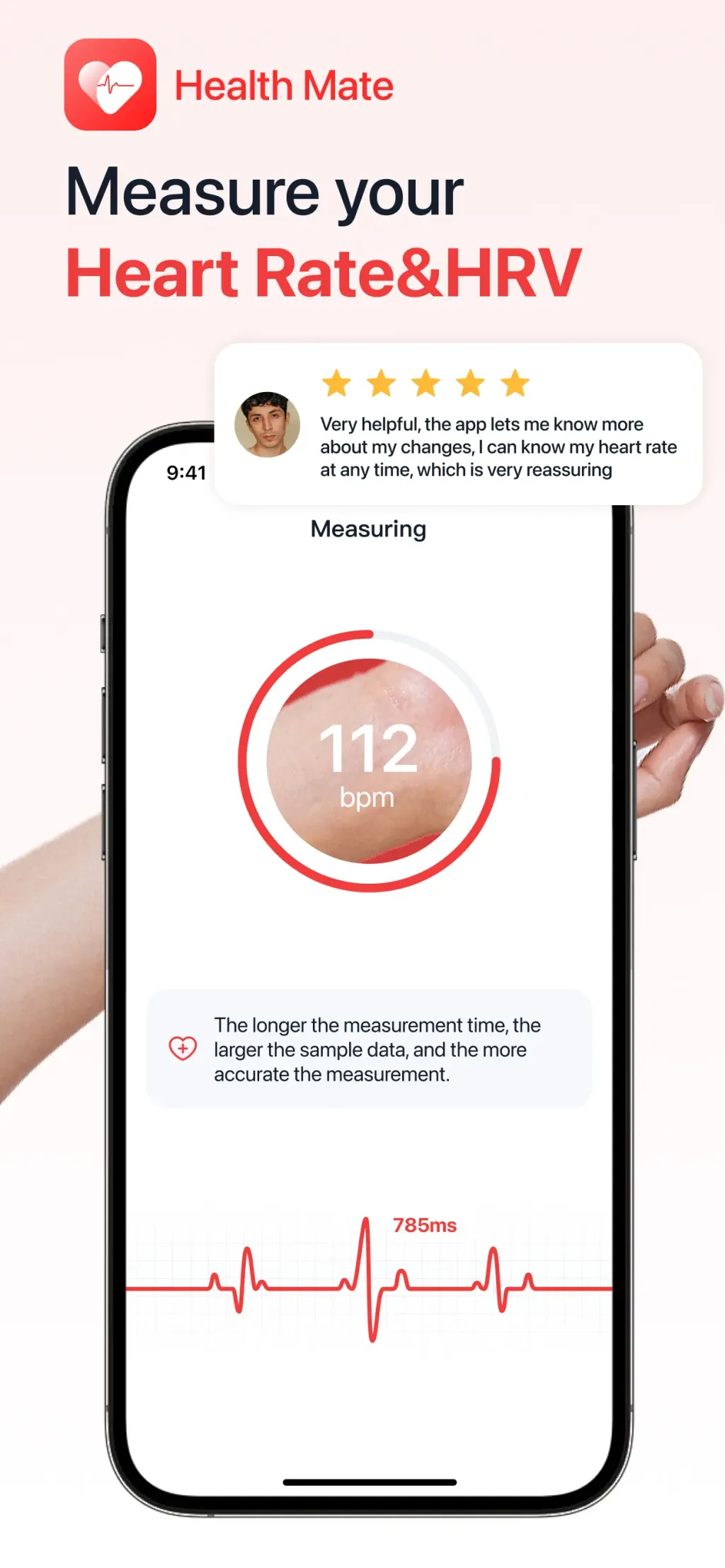 iHeart-Pulse Rate Monitor App. screenshot 1