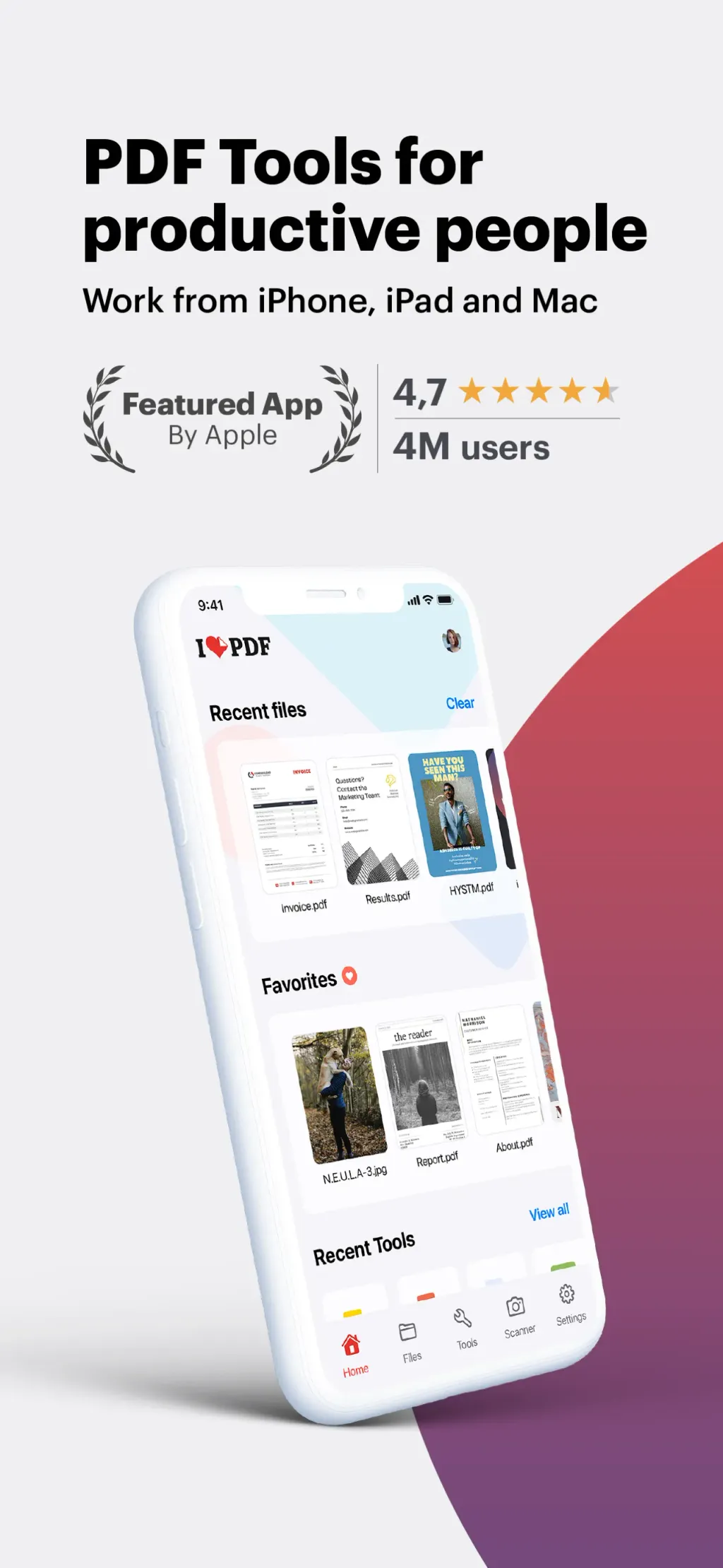 iLovePDF - PDF Editor & Scan screenshot 1