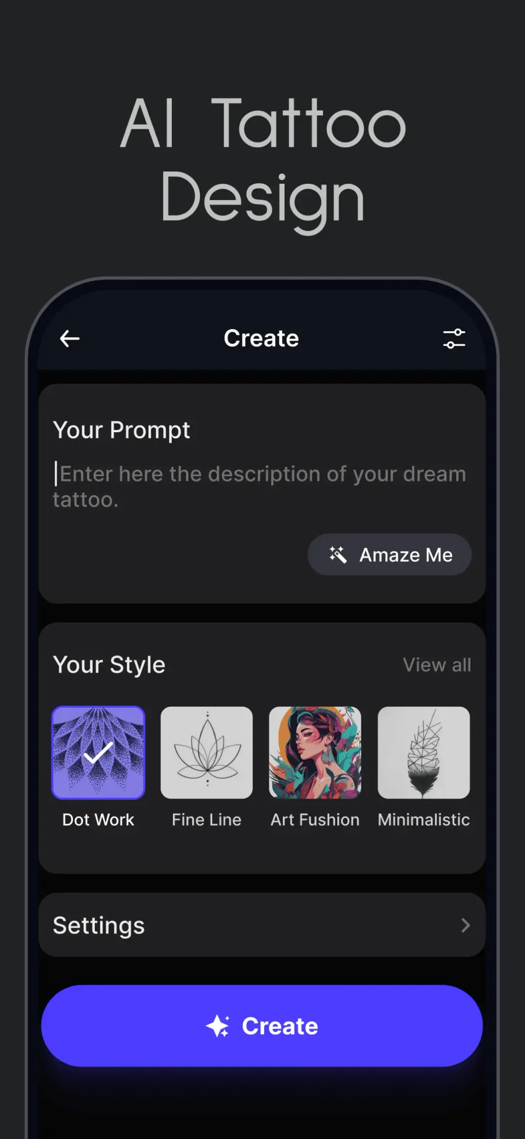 INKHUNTER - AI Tattoo Design App Store screenshot 9