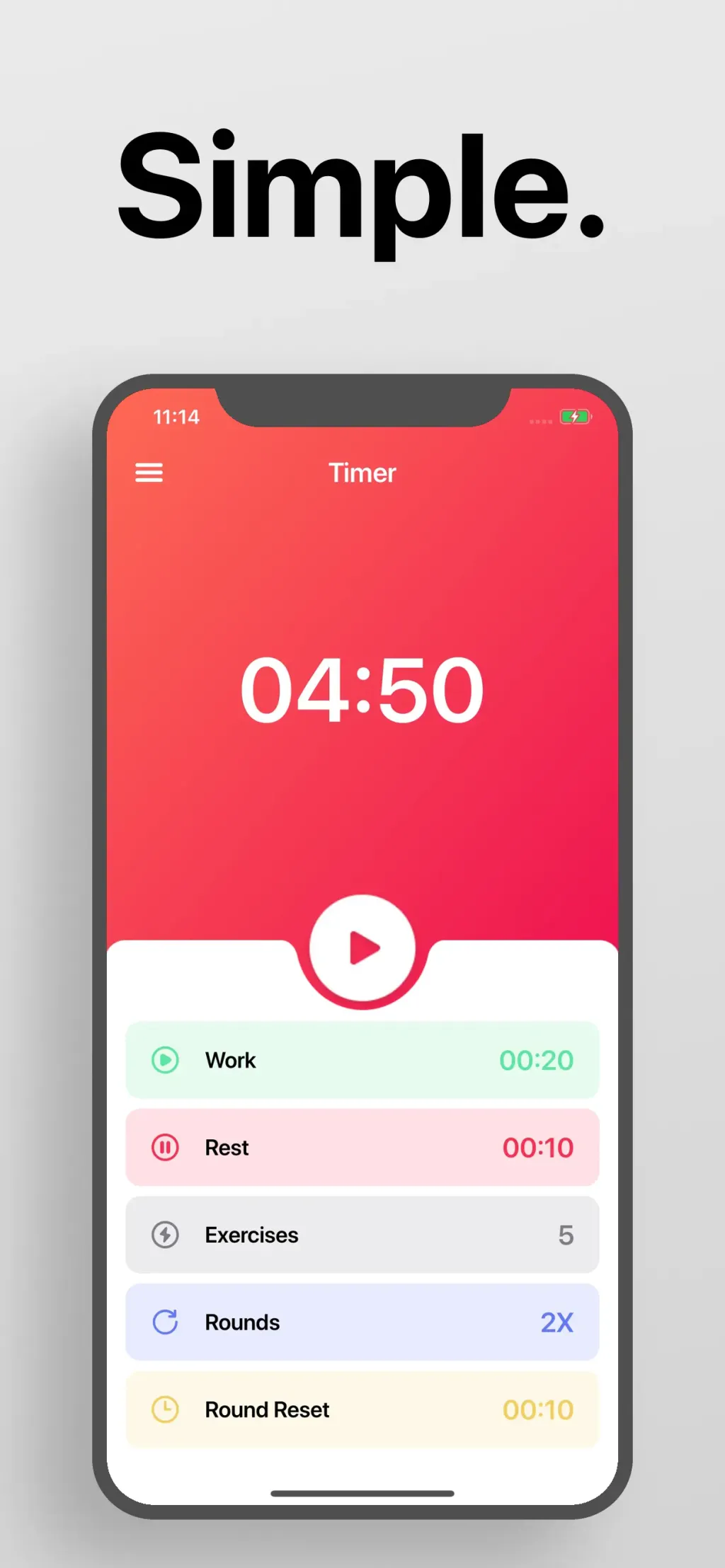 Interval Timer □ HIIT Timer App Store screenshot 1