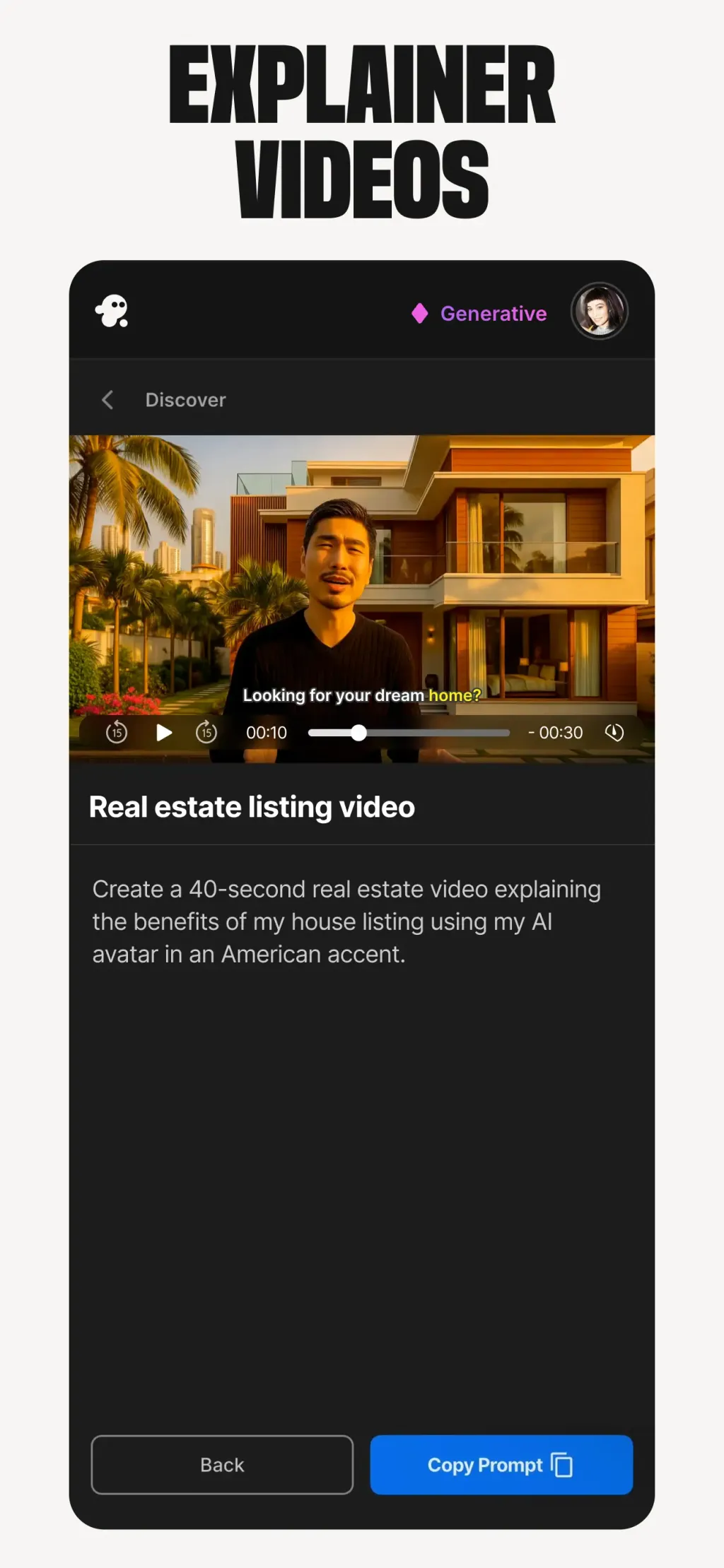invideo AI: AI Video Generator App Store screenshot 3