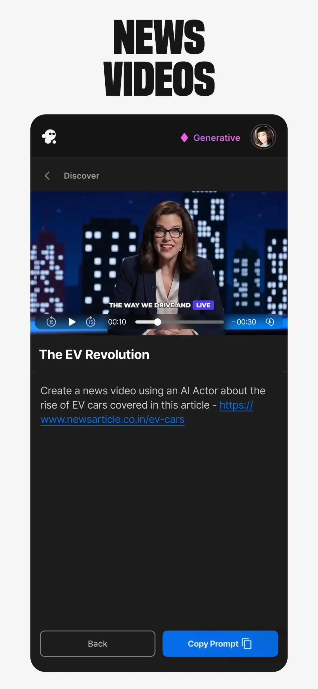 invideo AI: AI Video Generator App Store screenshot 4