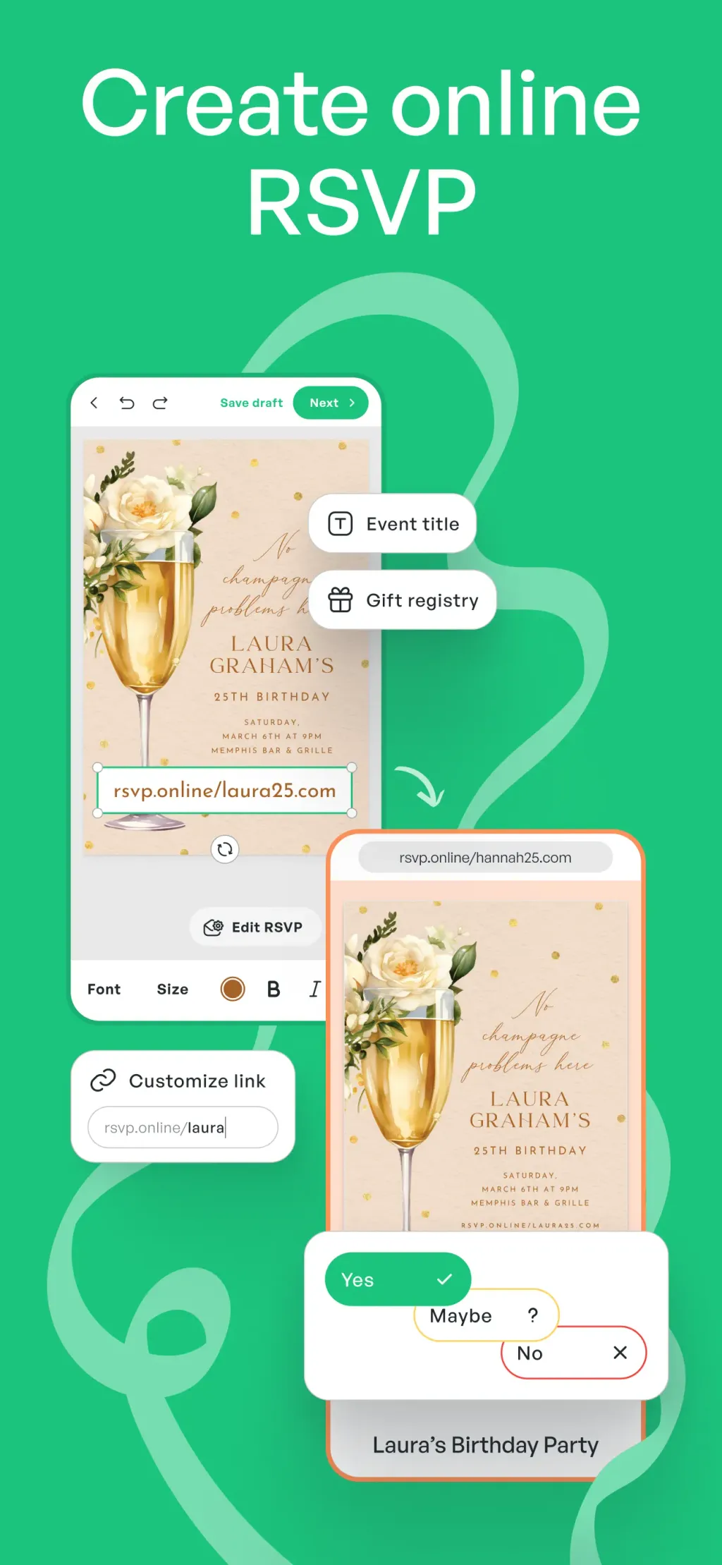 Invitation Maker: Cards & RSVP screenshot 1
