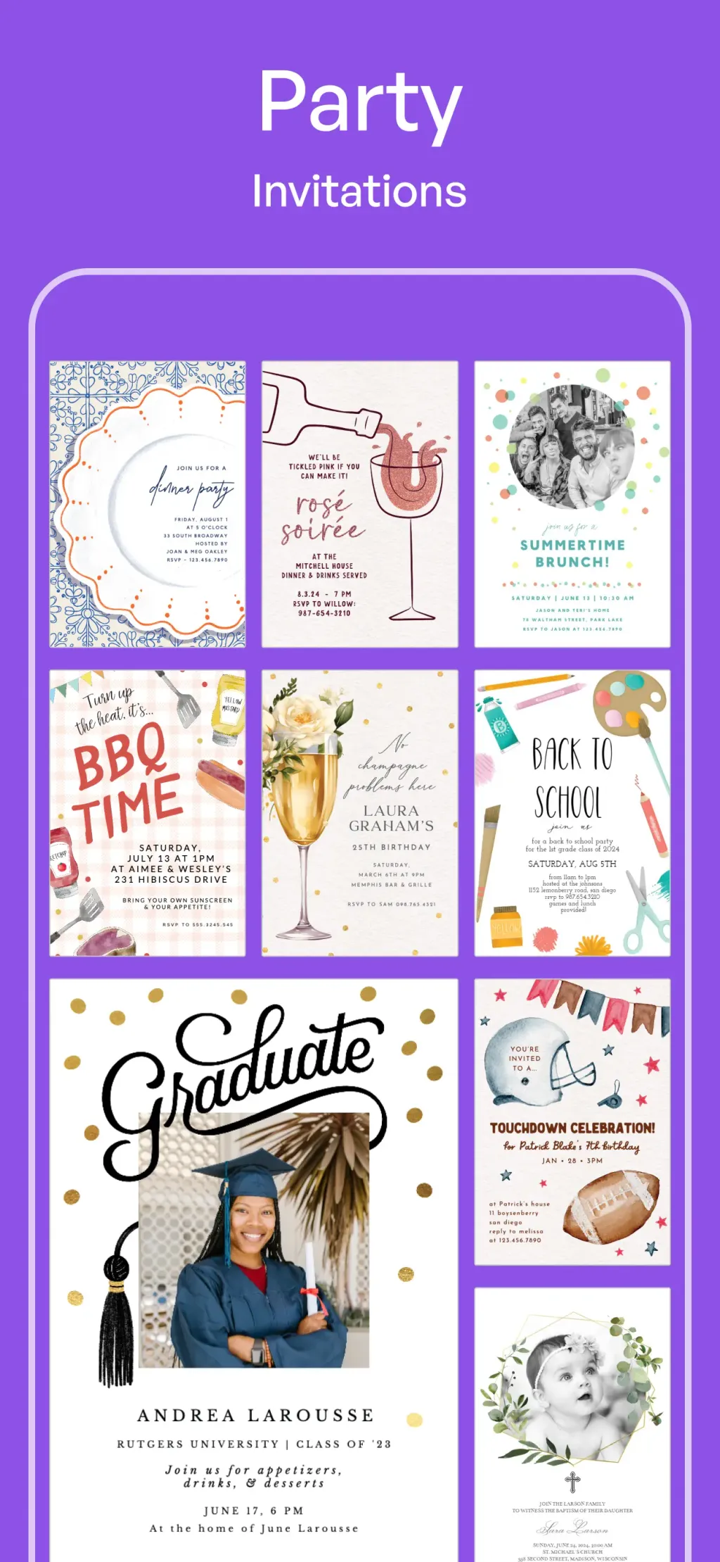 Invitation Maker: Cards & RSVP screenshot 2