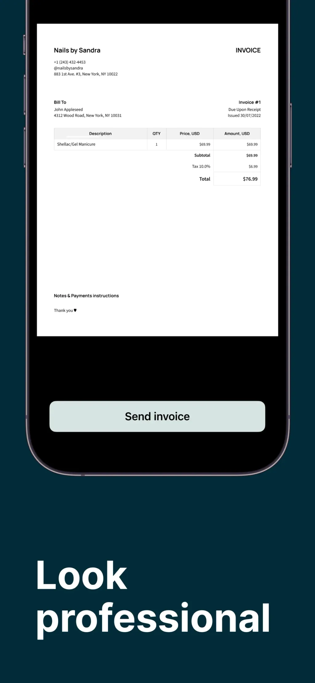 Invoice Maker ▸ Estimate App App Store screenshot 5
