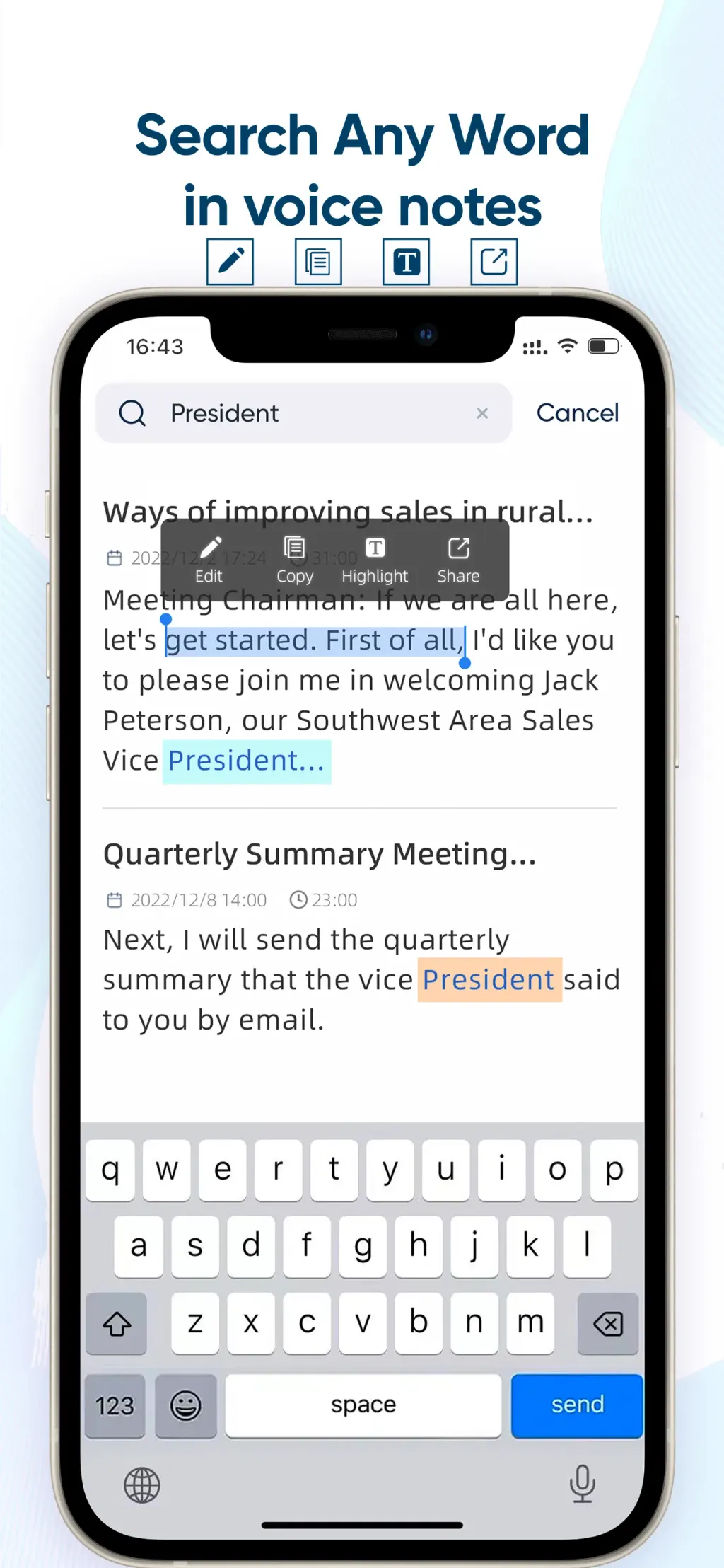 iRecord: Transcribe Voice Memo App Store screenshot 3