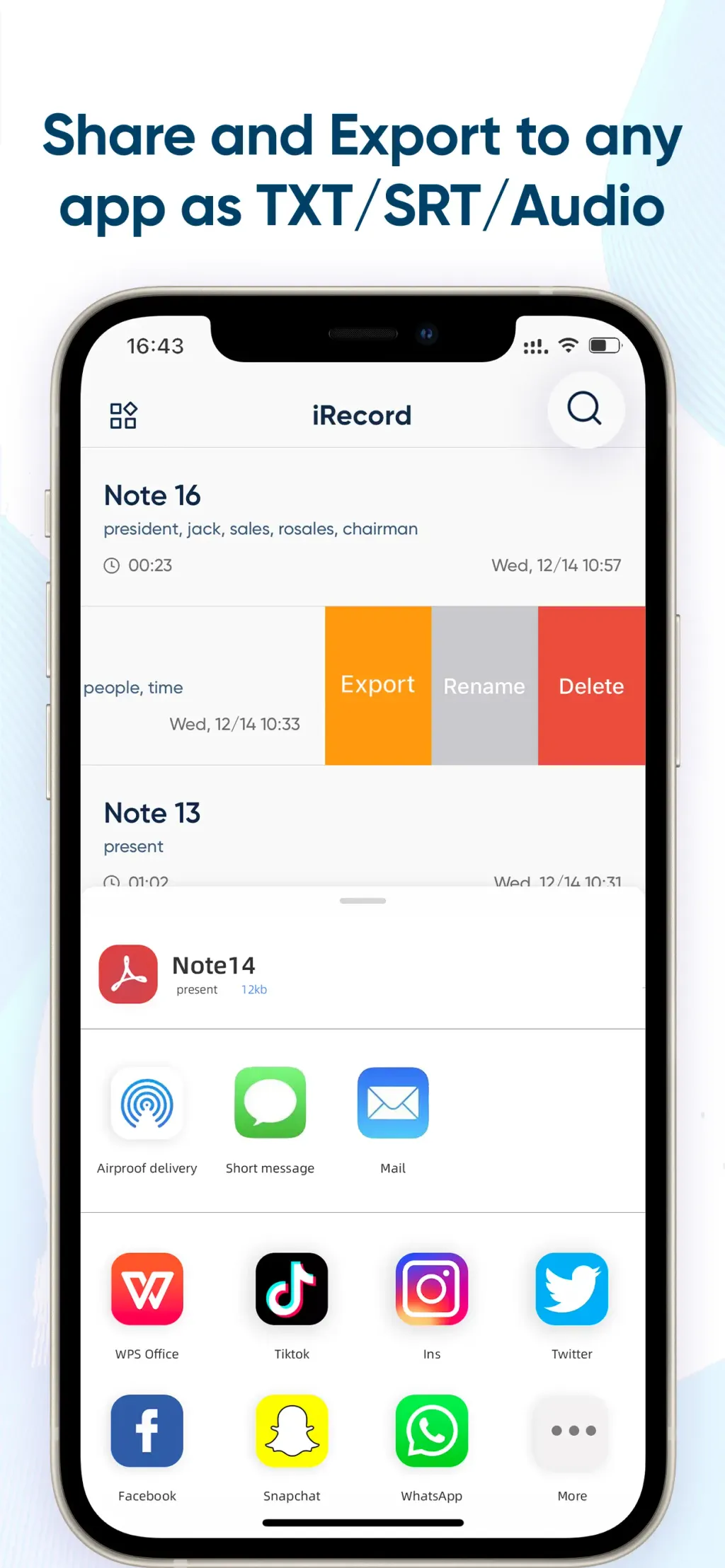 iRecord: Transcribe Voice Memo screenshot 3