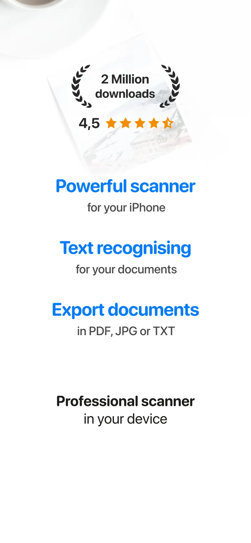 iScan - PDF & Document Scanner App Store screenshot 2