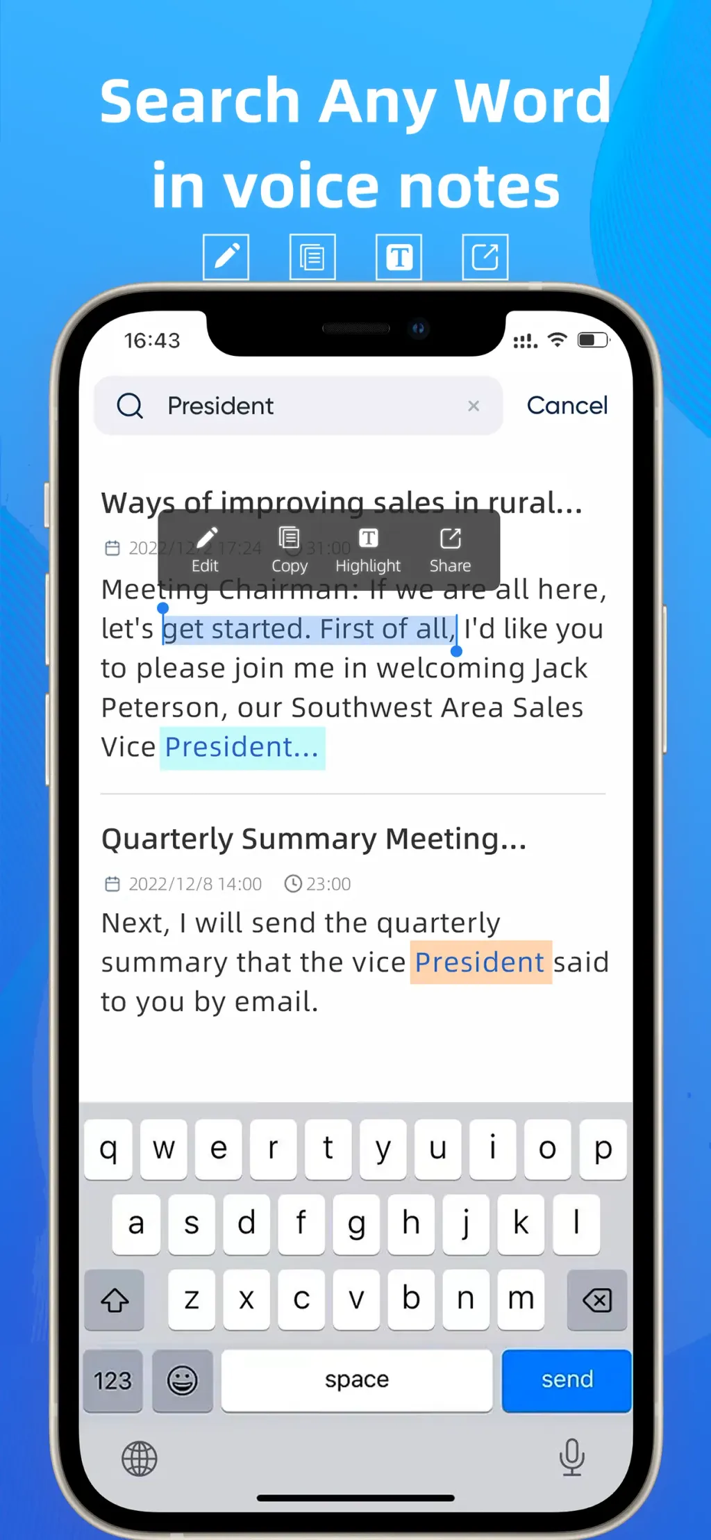 iTranscribe - Audio to Text App Store screenshot 3