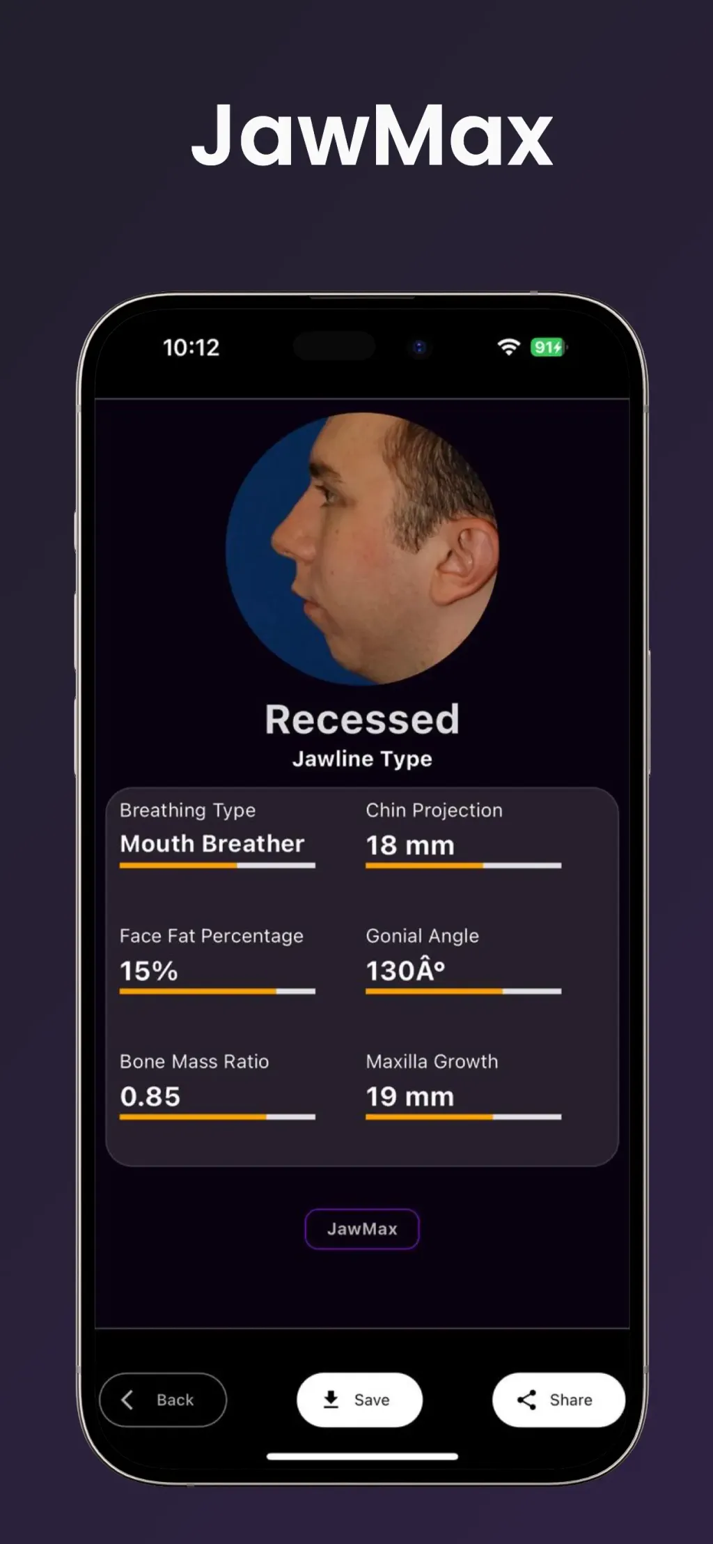 JawMax App Store screenshot 1