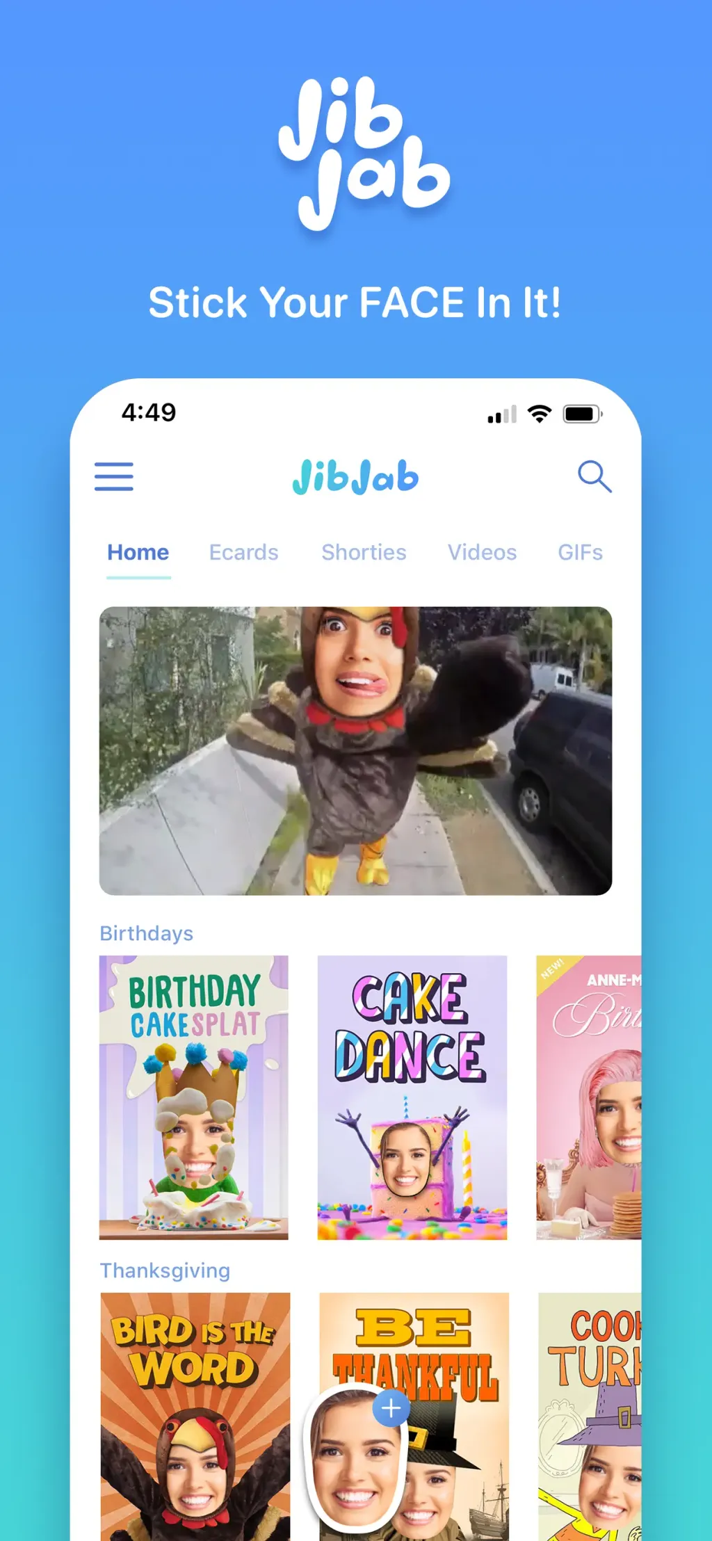 JibJab: Funny Ecards, GIFs, AI App Store screenshot 4
