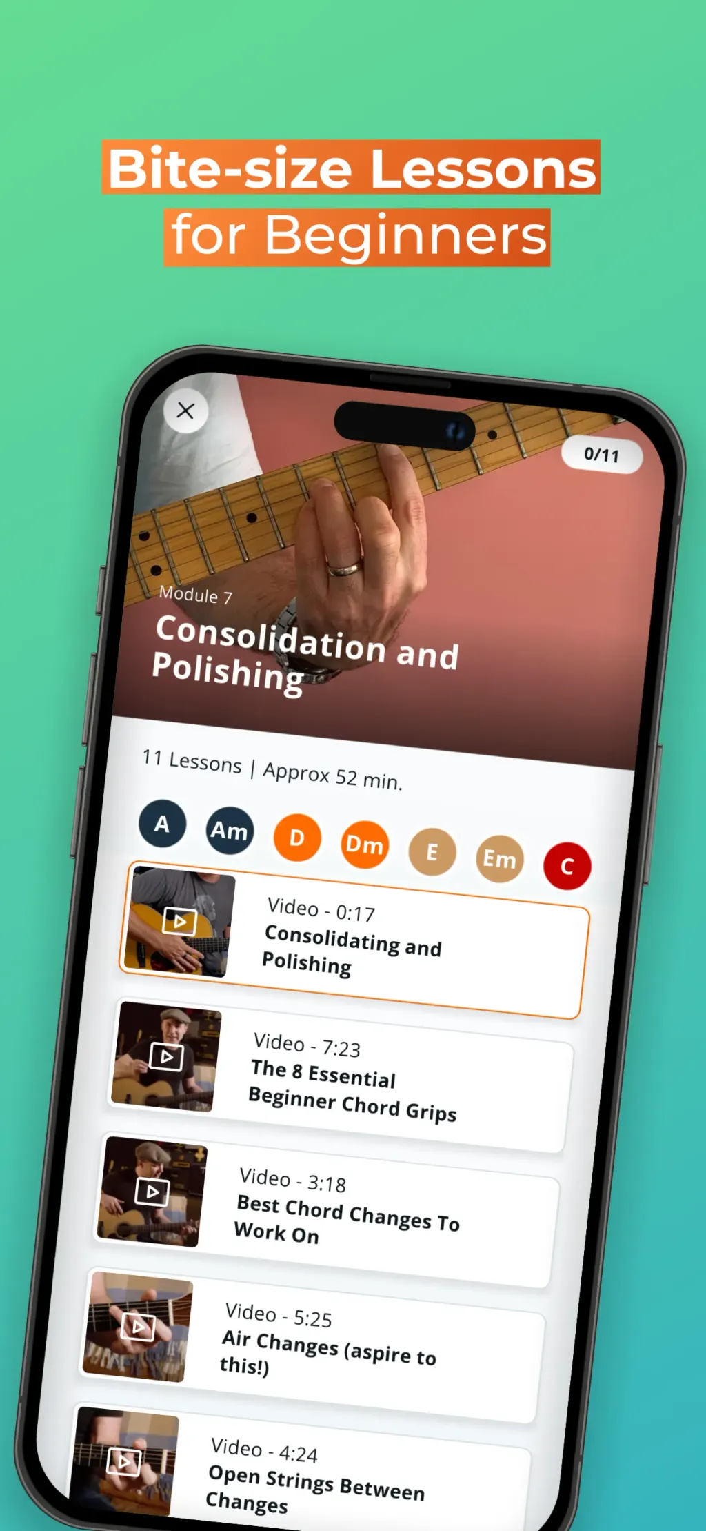 Justin Guitar Lessons & Songs screenshot 1