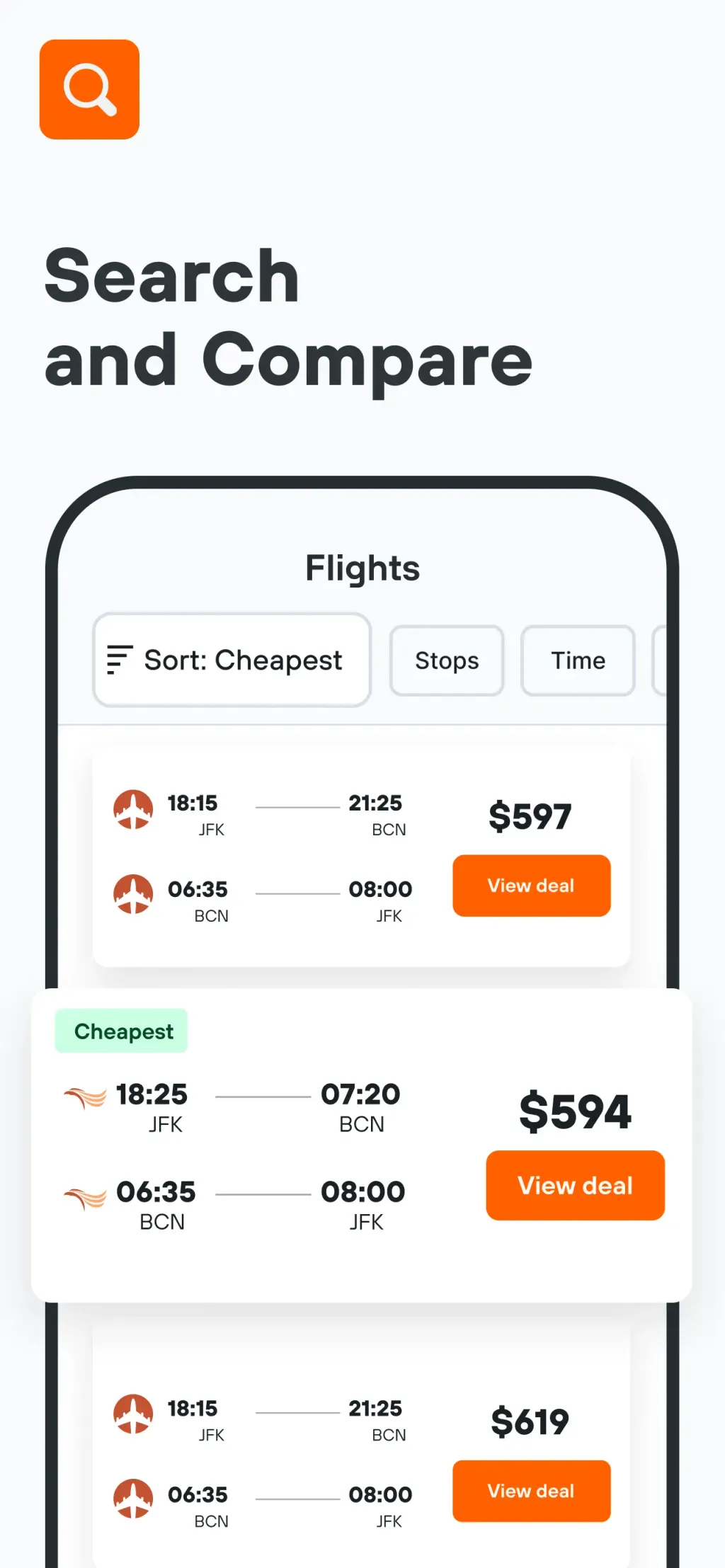 KAYAK: Flights, Hotels & Cars screenshot 1