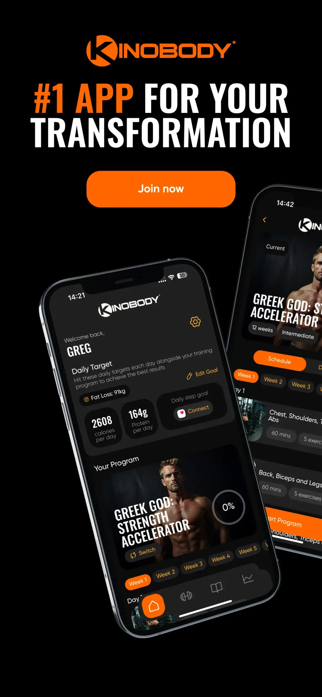 Kinobody Fitness App Store screenshot 1