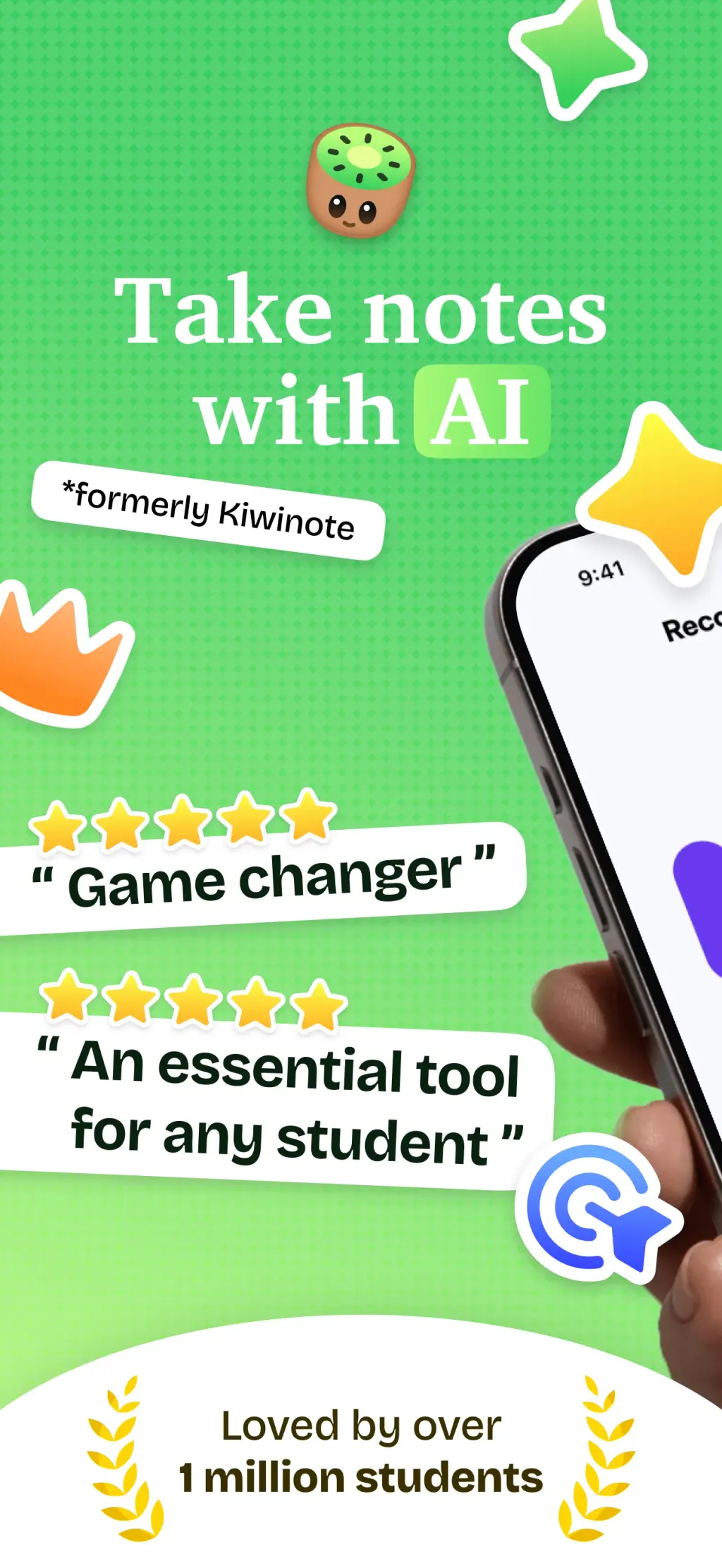 Kiwi AI - Notetaker App Store screenshot 1