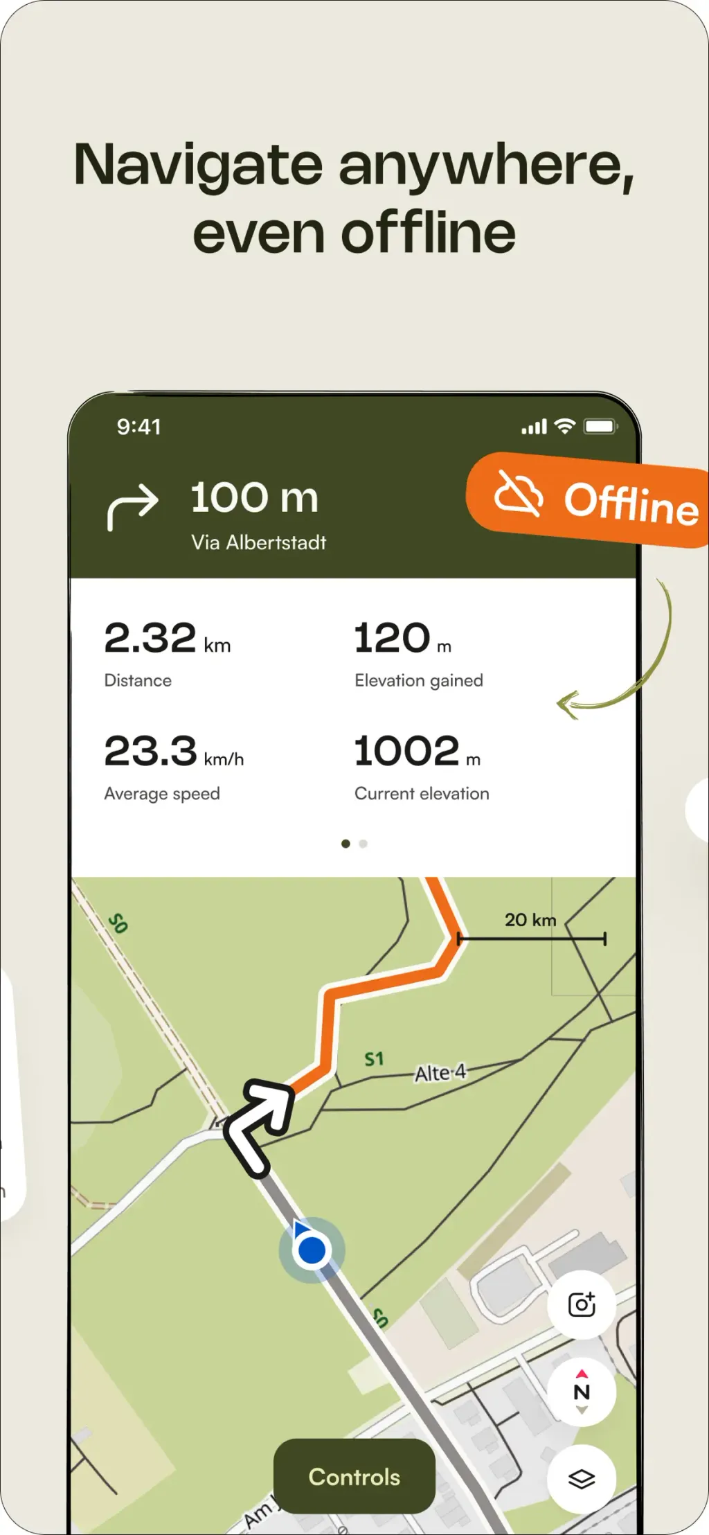 komoot - hike, bike & run screenshot 1