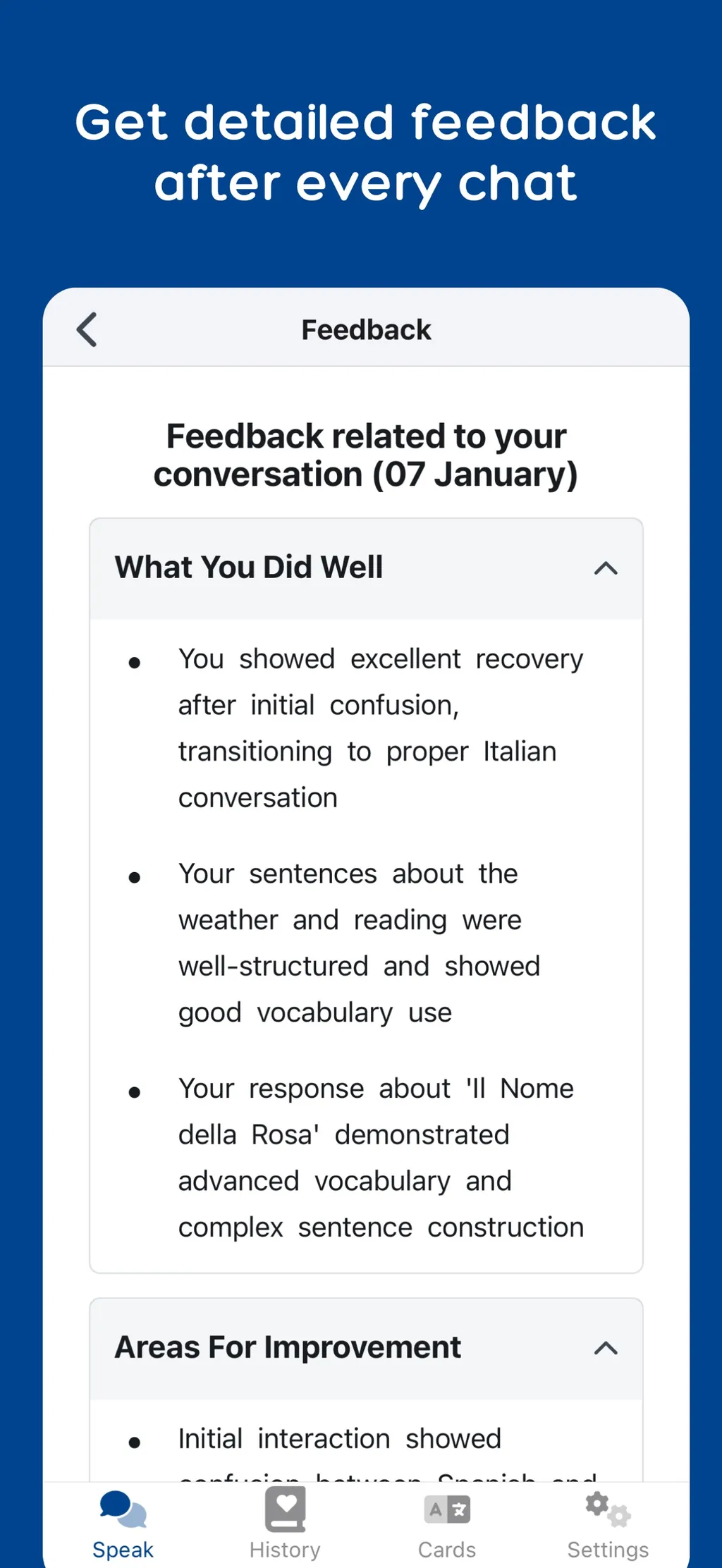 Langua: AI language learning App Store screenshot 5