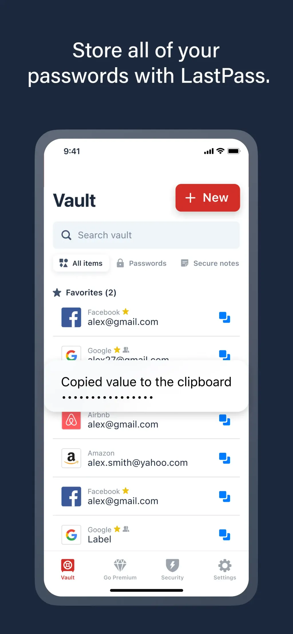 LastPass Password Manager App Store screenshot 1