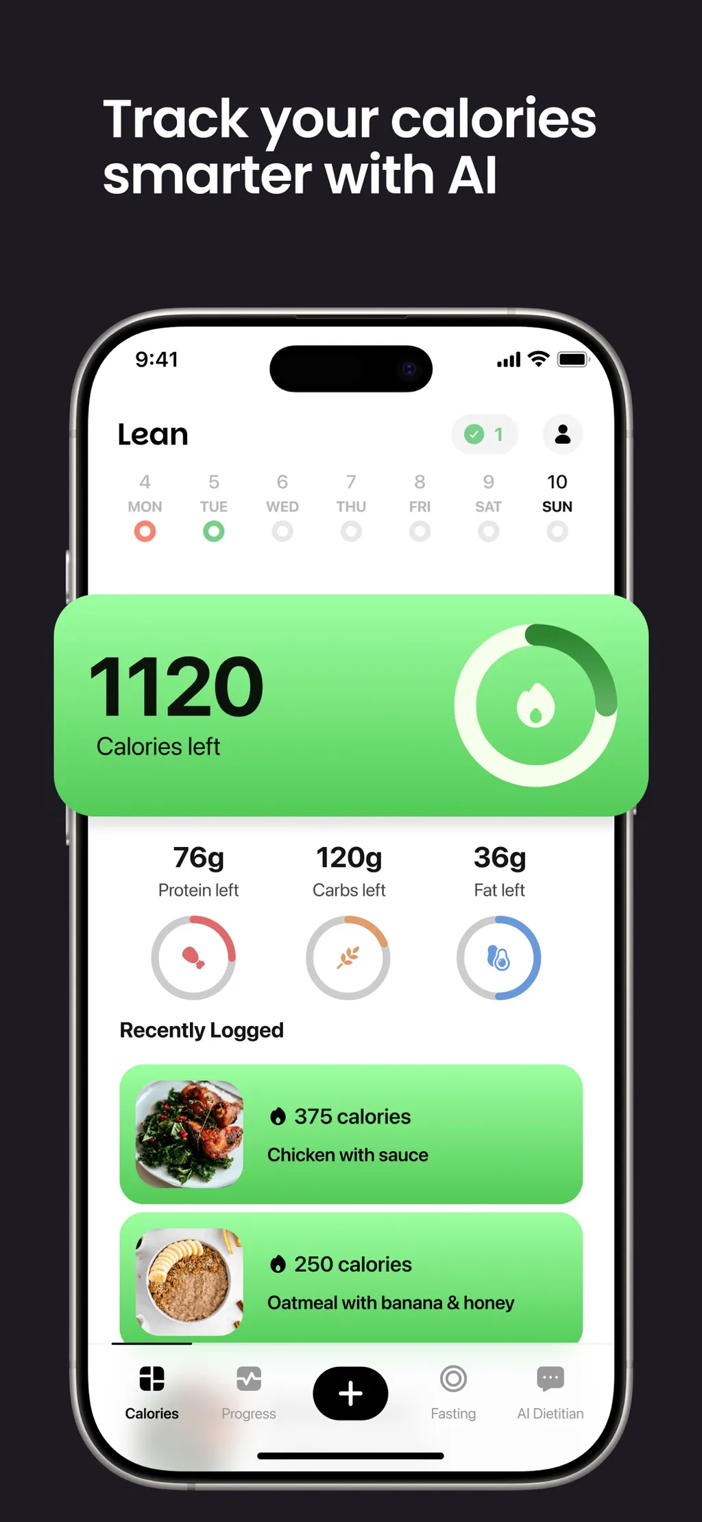 Lean: AI Macro Tracker App Store screenshot 1