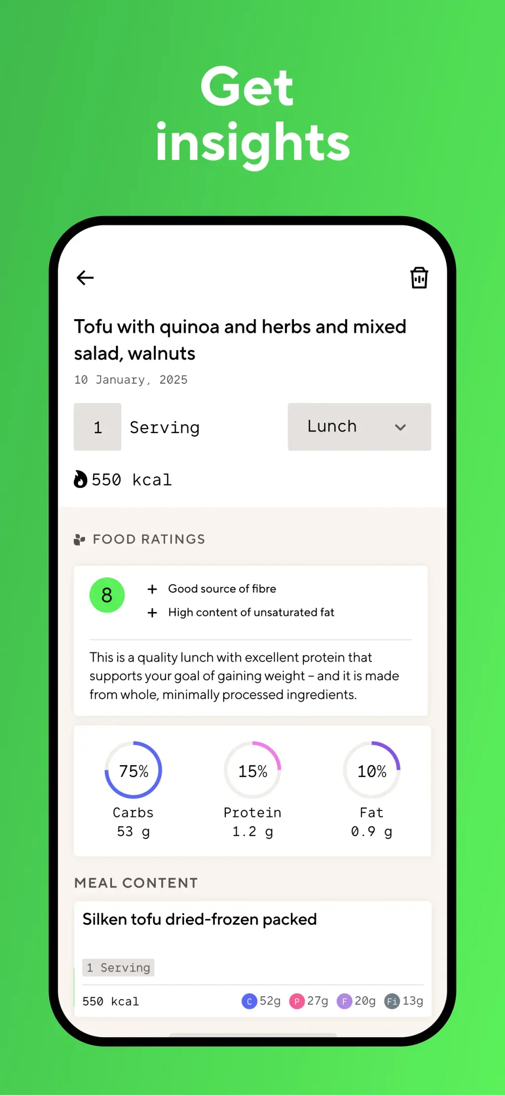 Lifesum: AI Calorie Counter App Store screenshot 4
