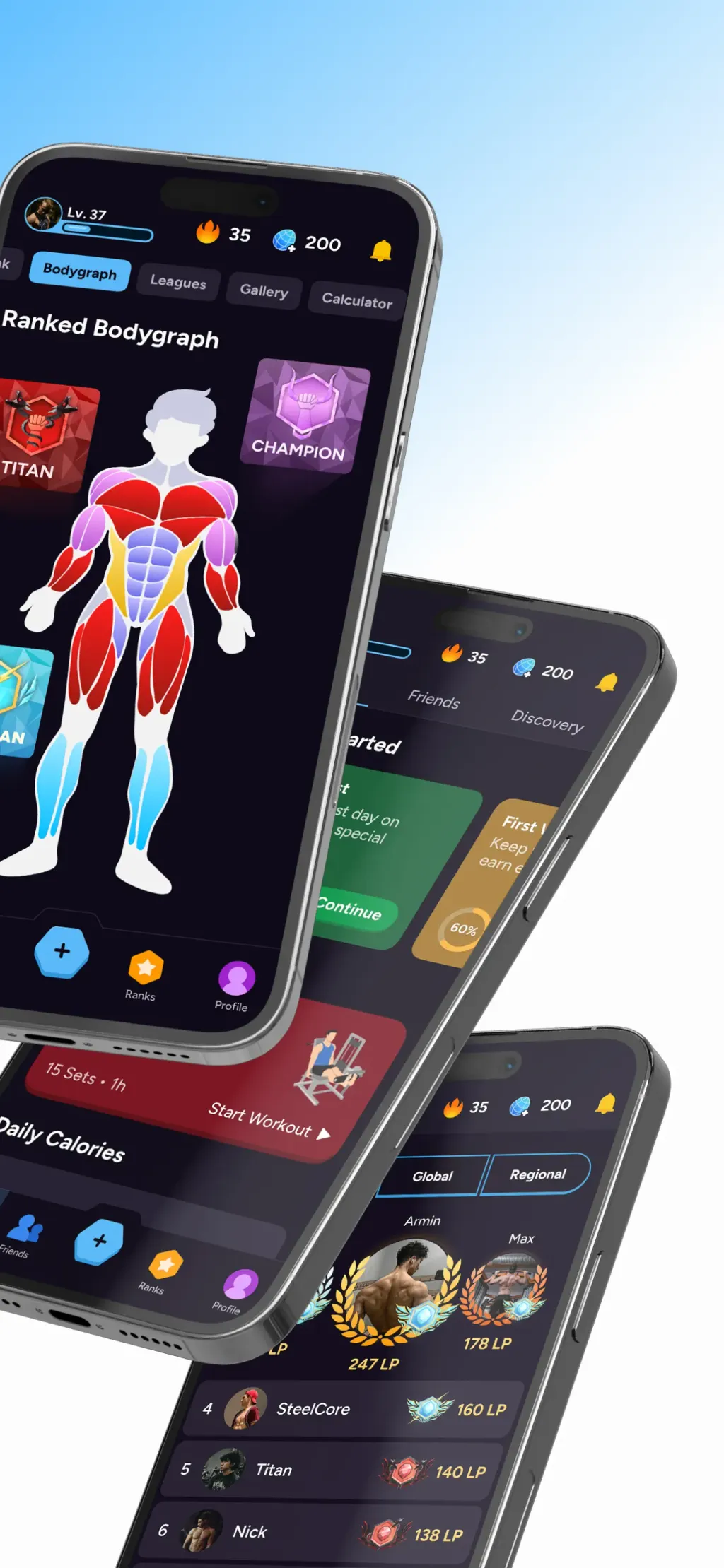Liftoff - Ranked Gym Workouts App Store screenshot 2