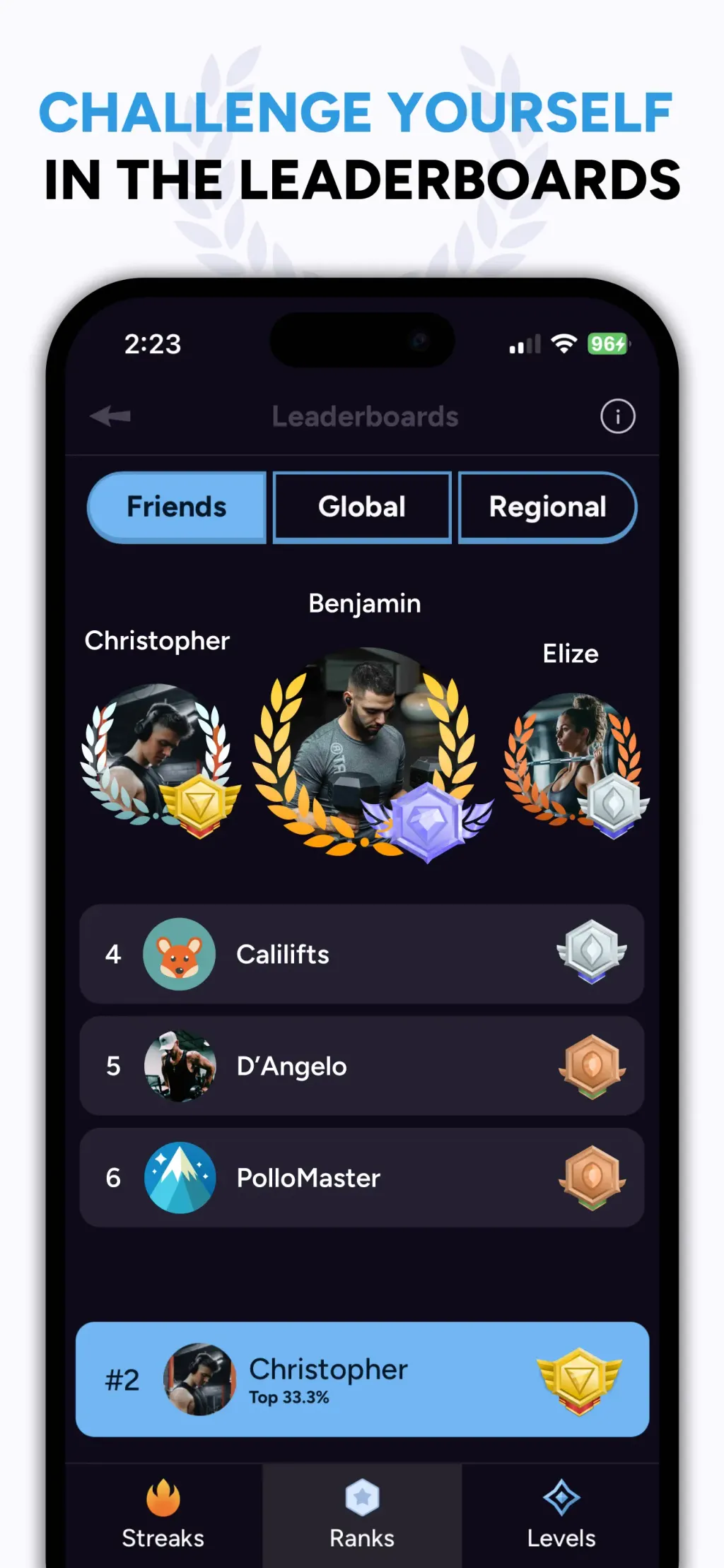 Liftoff - Ranked Gym Workouts App Store screenshot 6