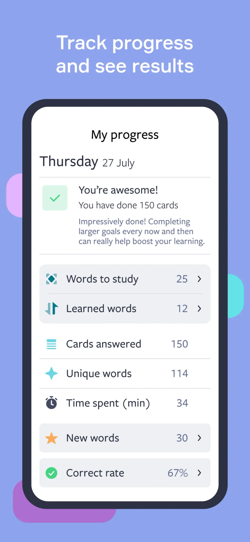 Lingvist: Learn Languages Fast App Store screenshot 3