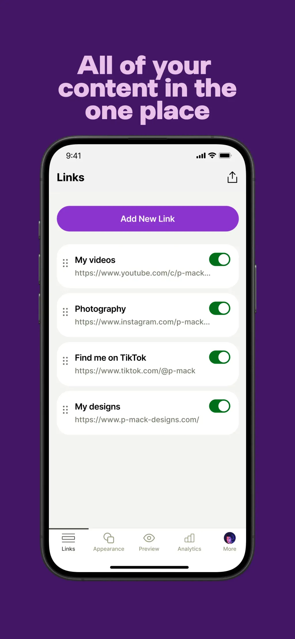 Linktree: Link in Bio Creator App Store screenshot 2