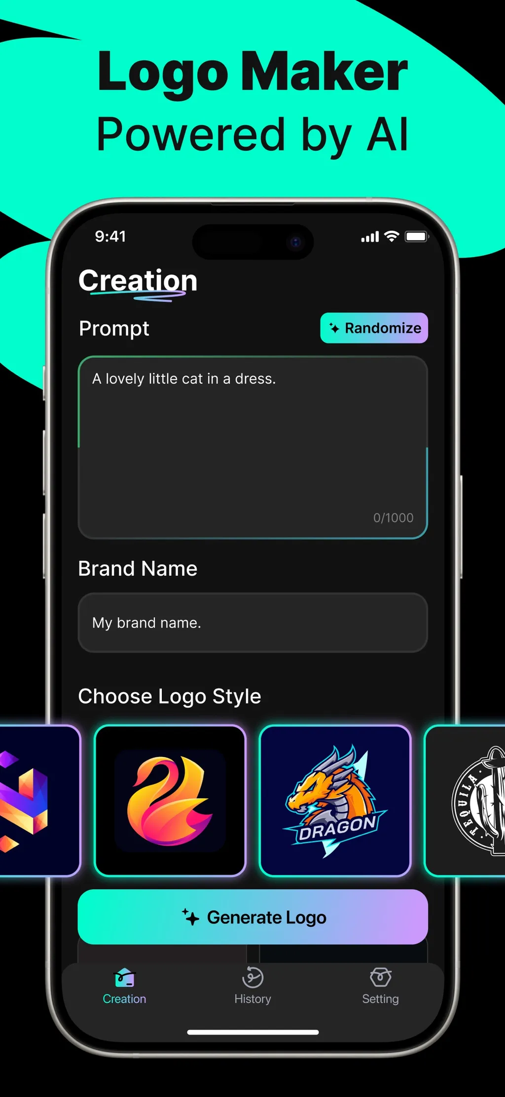 Logo Maker - AI Art Design App Store screenshot 1