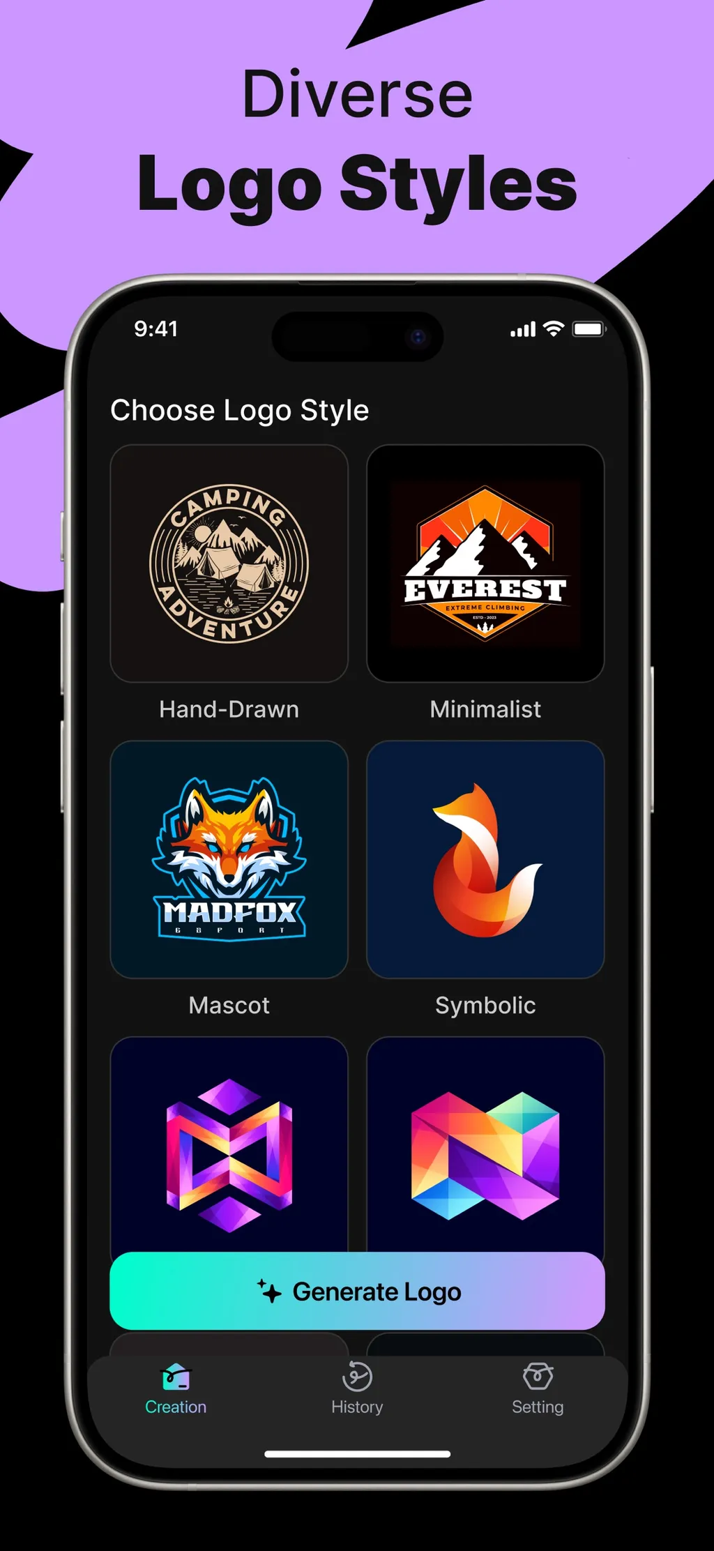 Logo Maker - AI Art Design App Store screenshot 2
