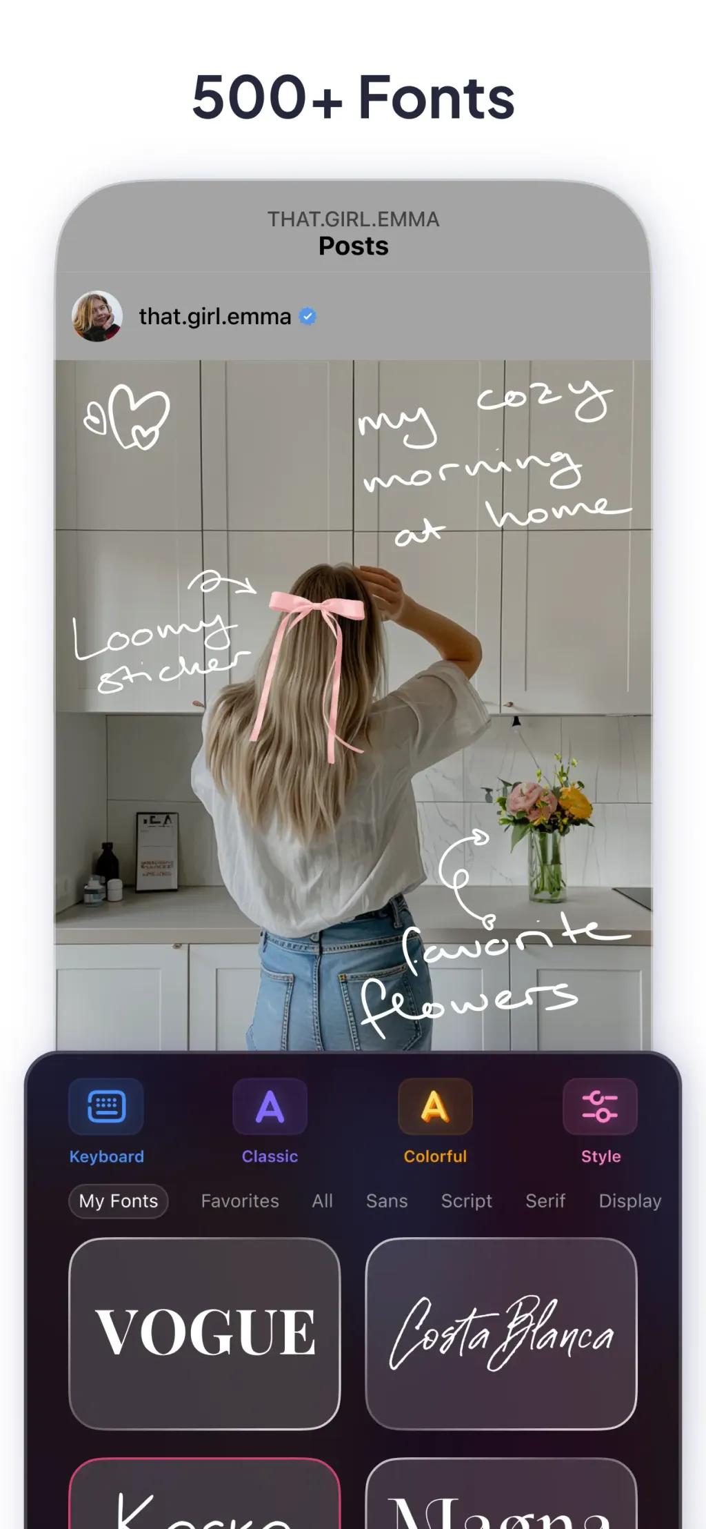 LOOMY: Story Font & Templates App Store screenshot 1