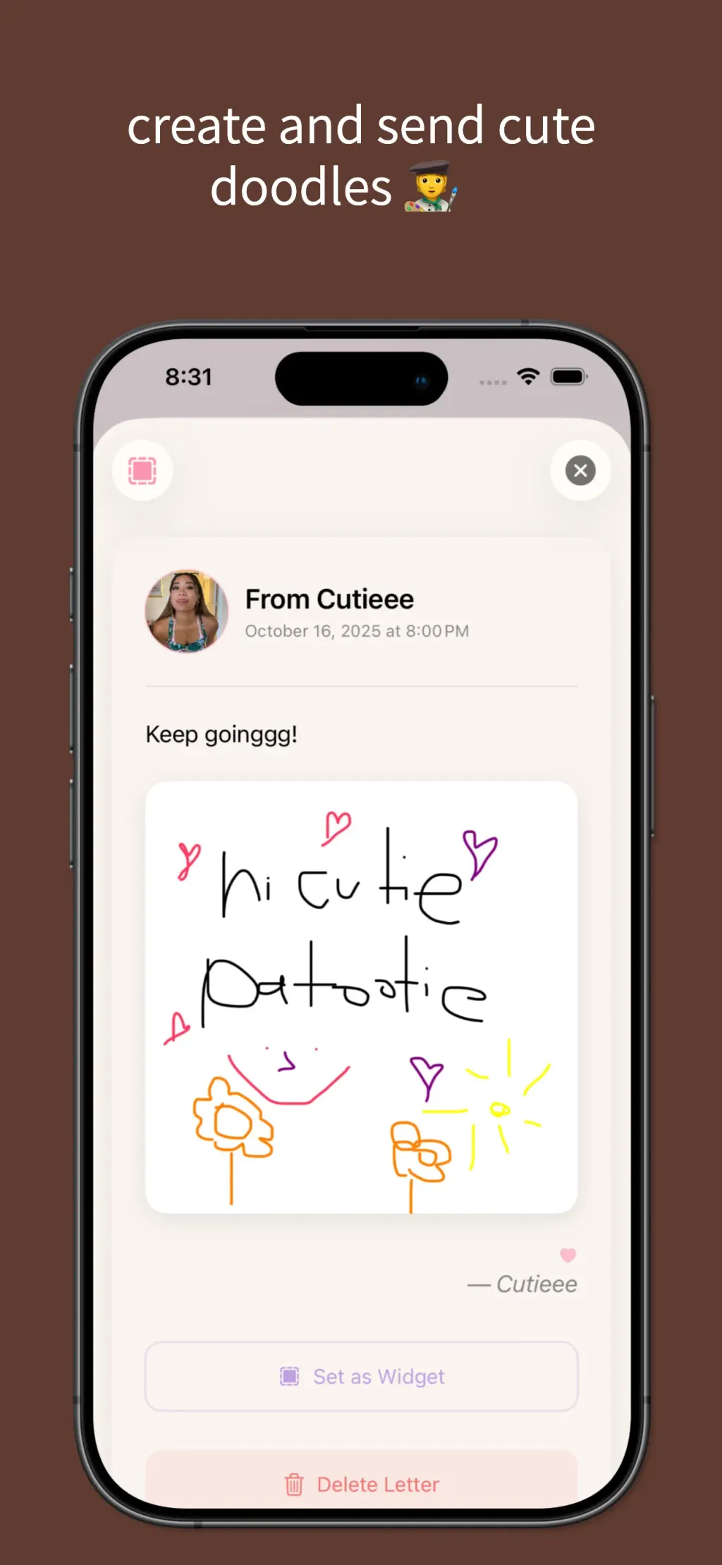 lovelee couples: love note app App Store screenshot 3
