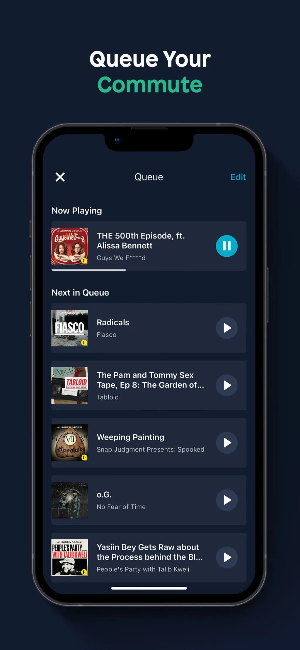 Luminary Podcasts & Originals App Store screenshot 5
